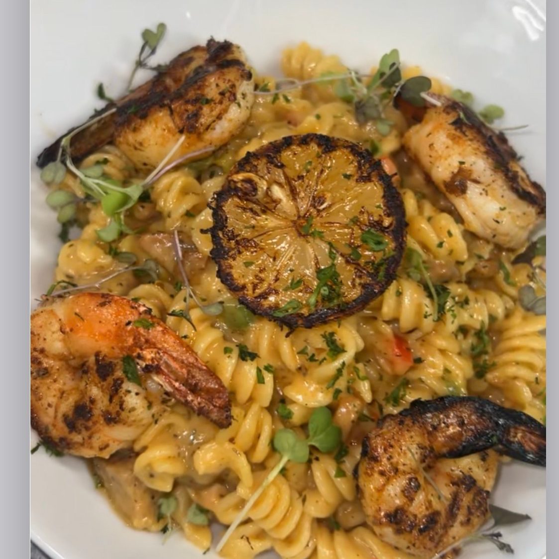 Jerk chicken pasta.