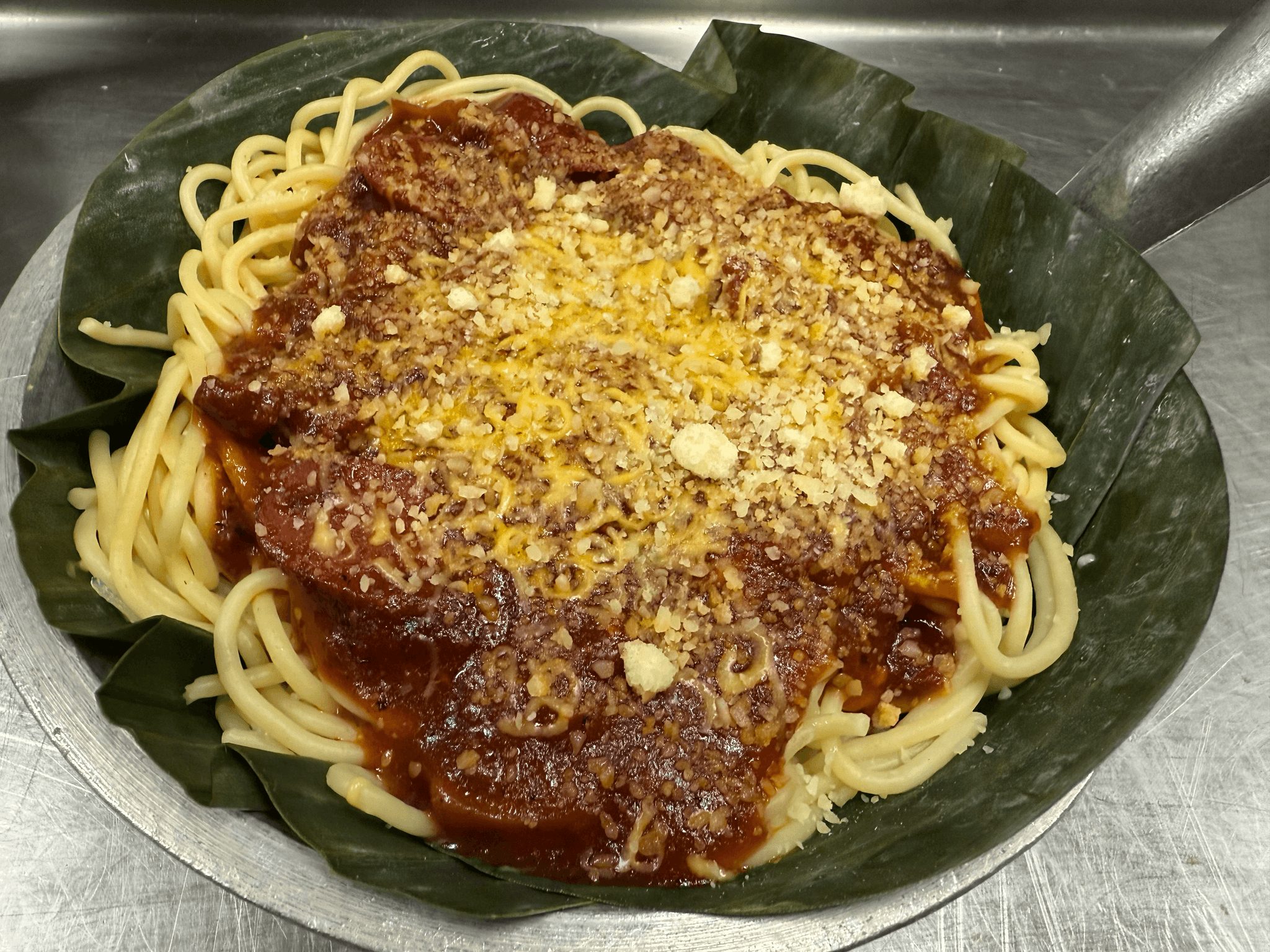 Spaghetti (Filipino style).