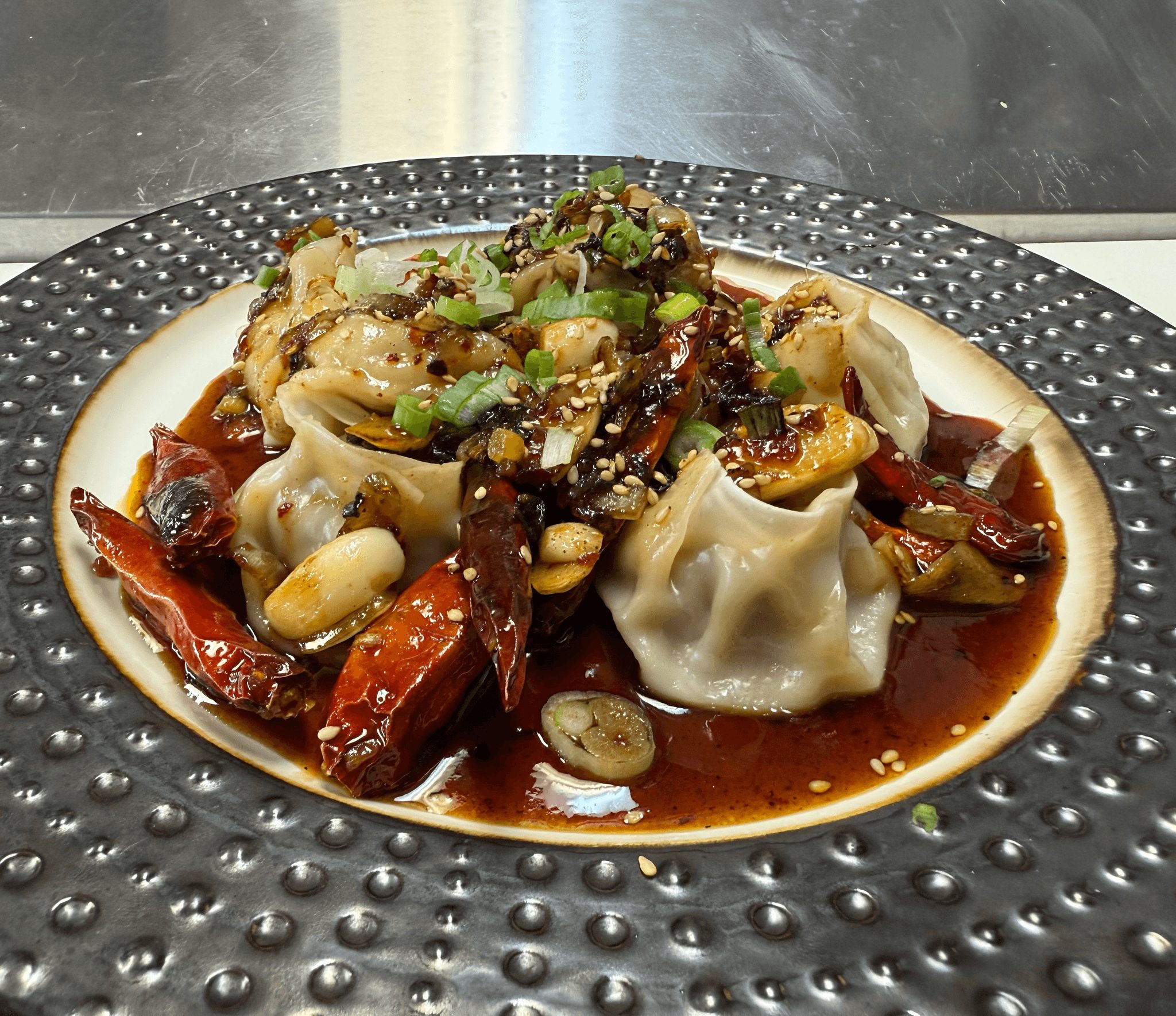 Chef Special Momo (Nepalese Dumplings Tossed in Korean Sauce).