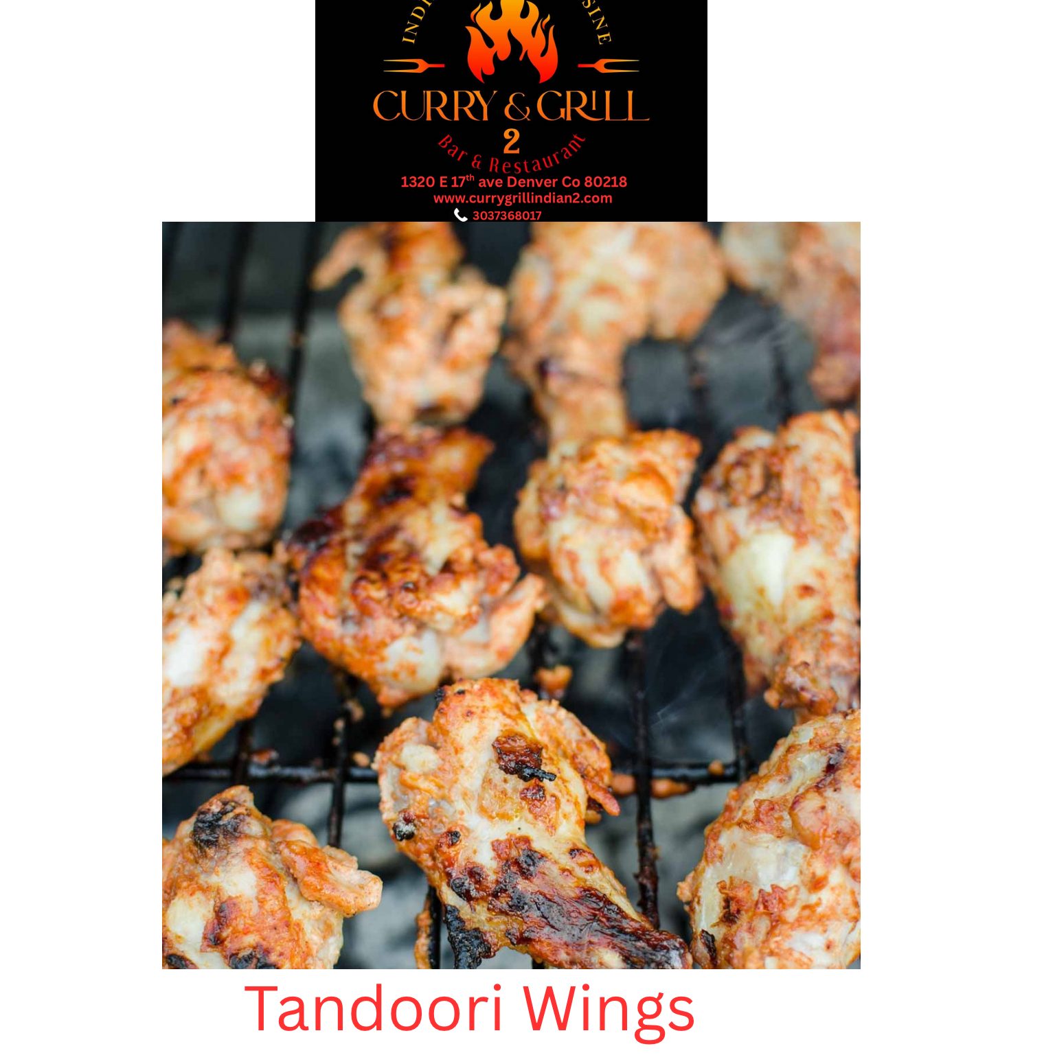 Tandoori  Chicken Wings.