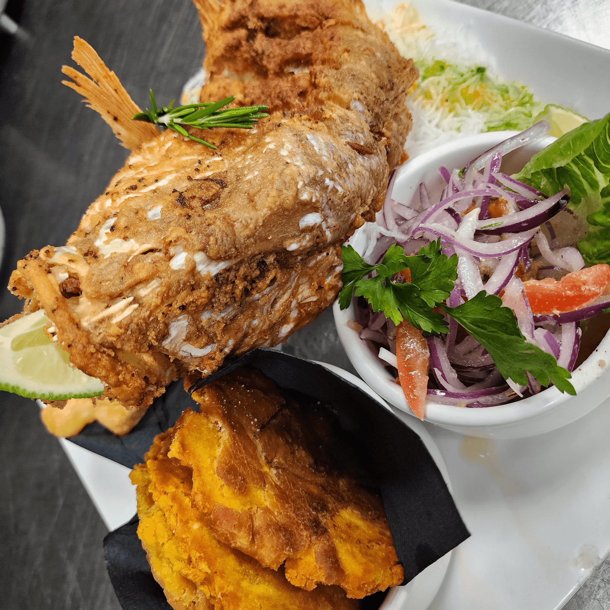 Whole Fried Snapper.