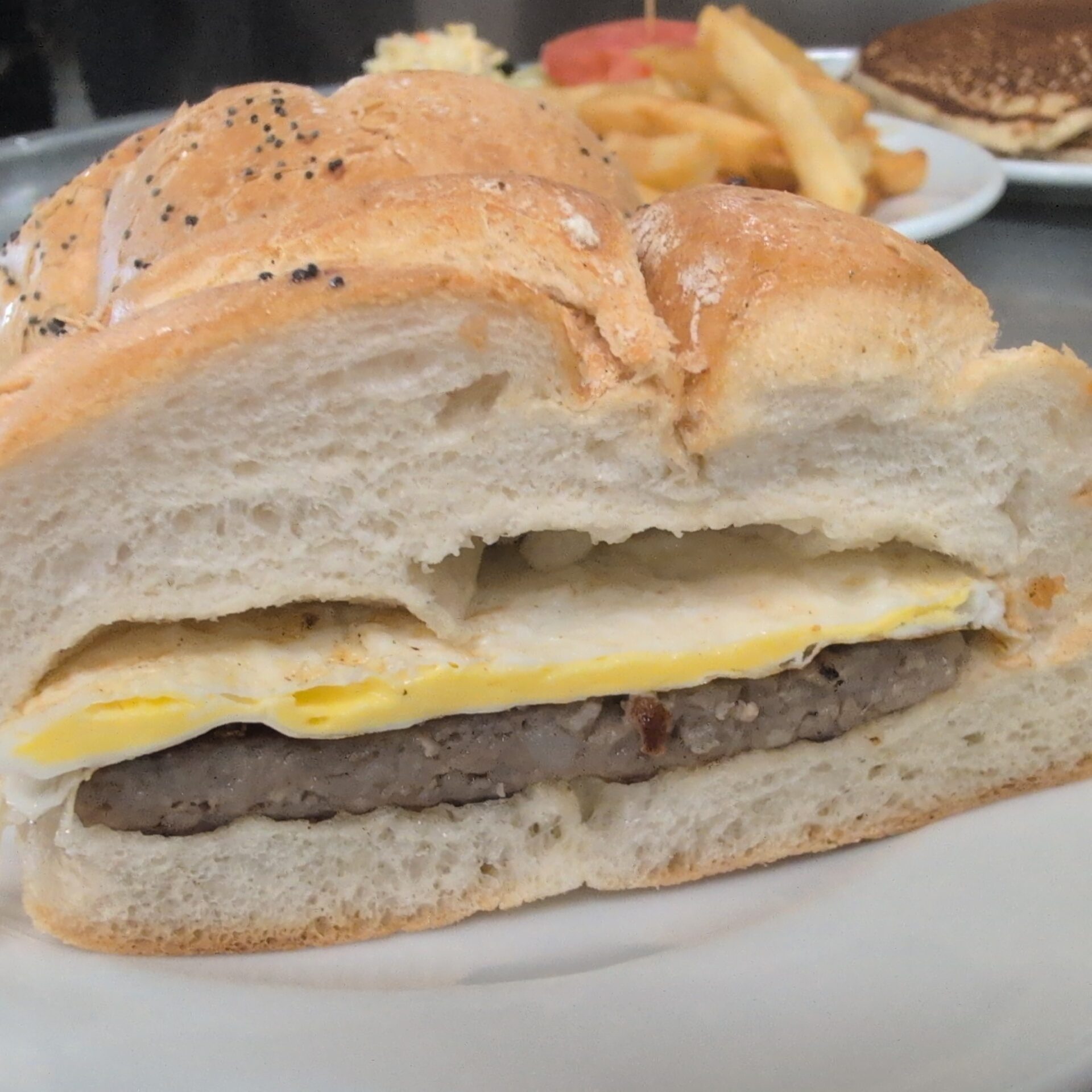 Sausage & Egg Sandwich.