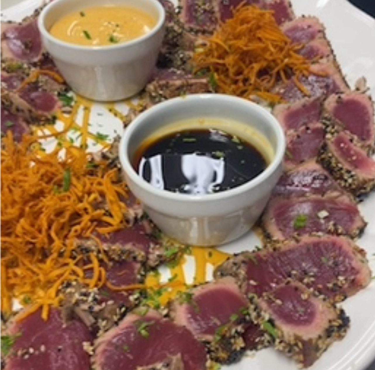 Seared Tuna Appetizer.