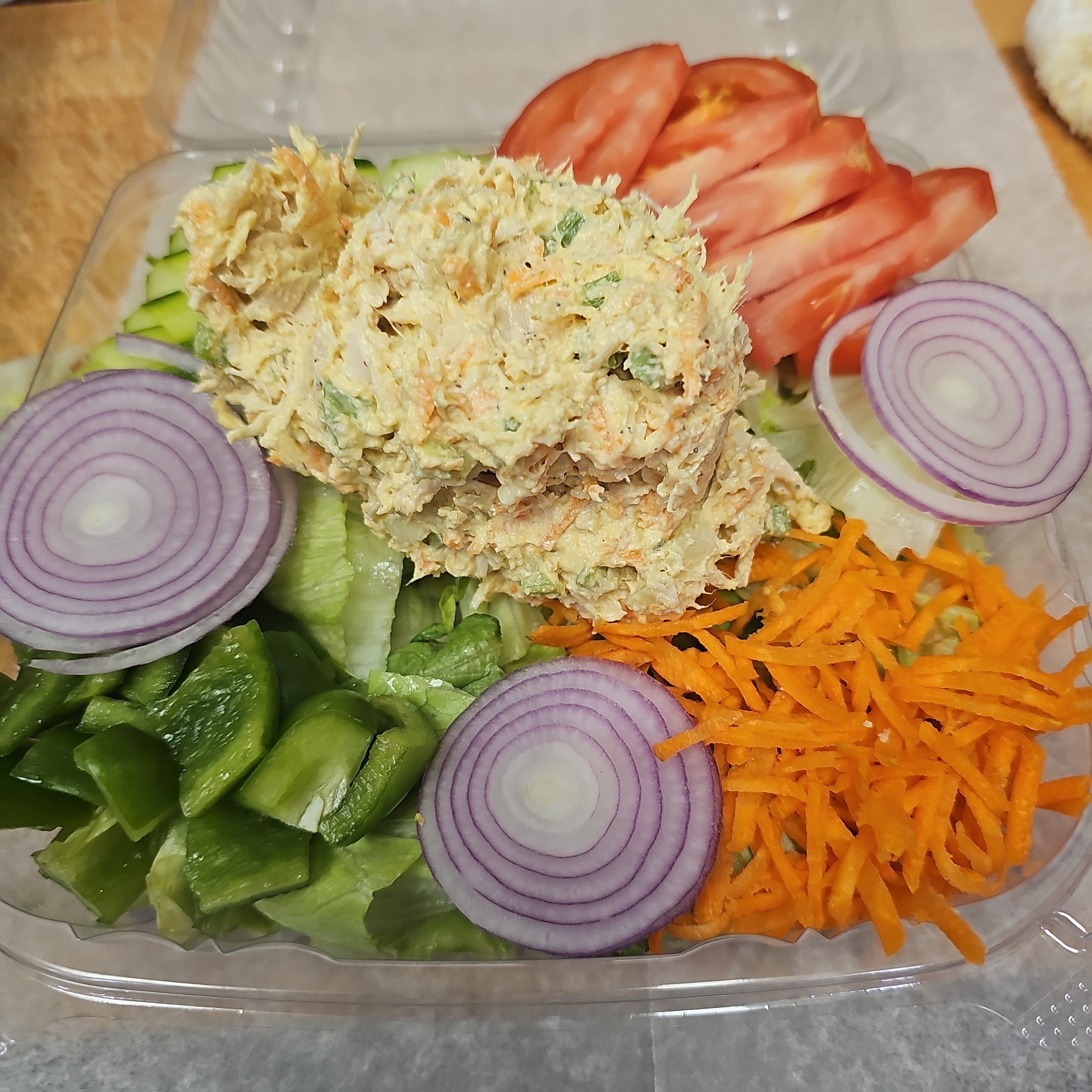 Salad W/ Chicken Salad.