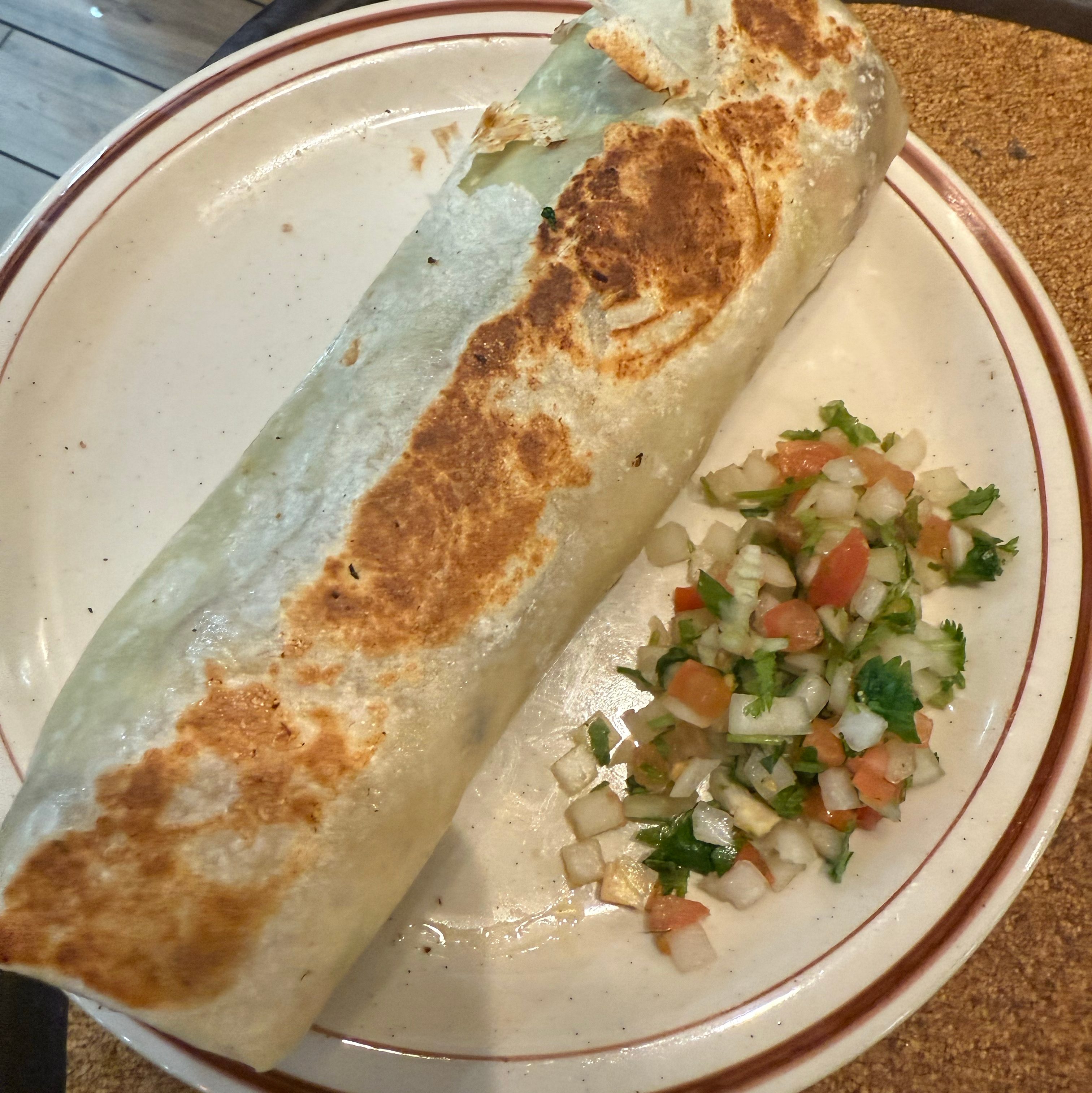 Steak and Eggs Burrito.