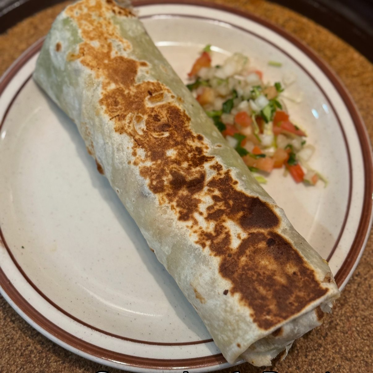 Machaca breakfast Burrito.