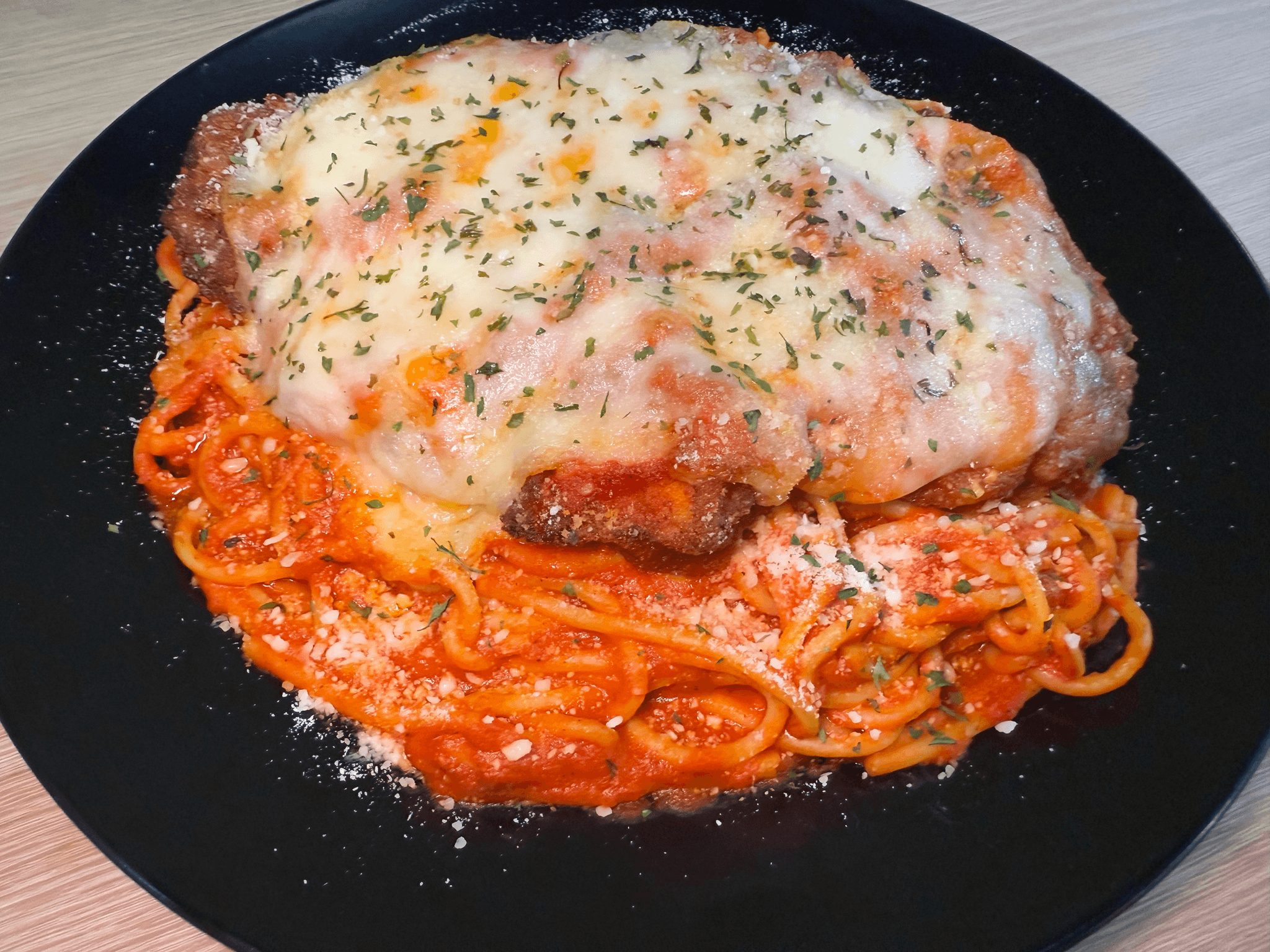 CHICKEN PARM DINNER.