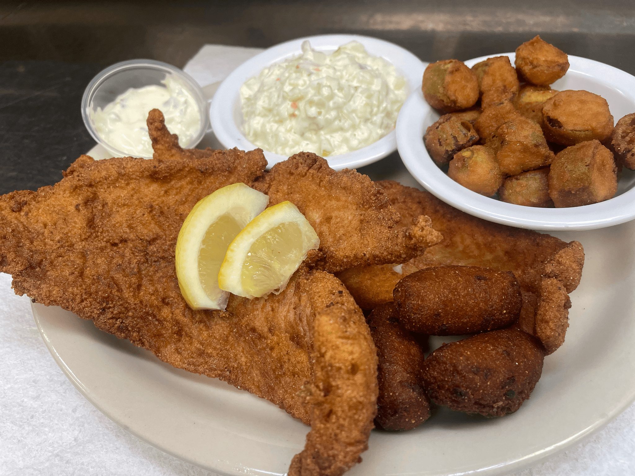 Fried Flounder.