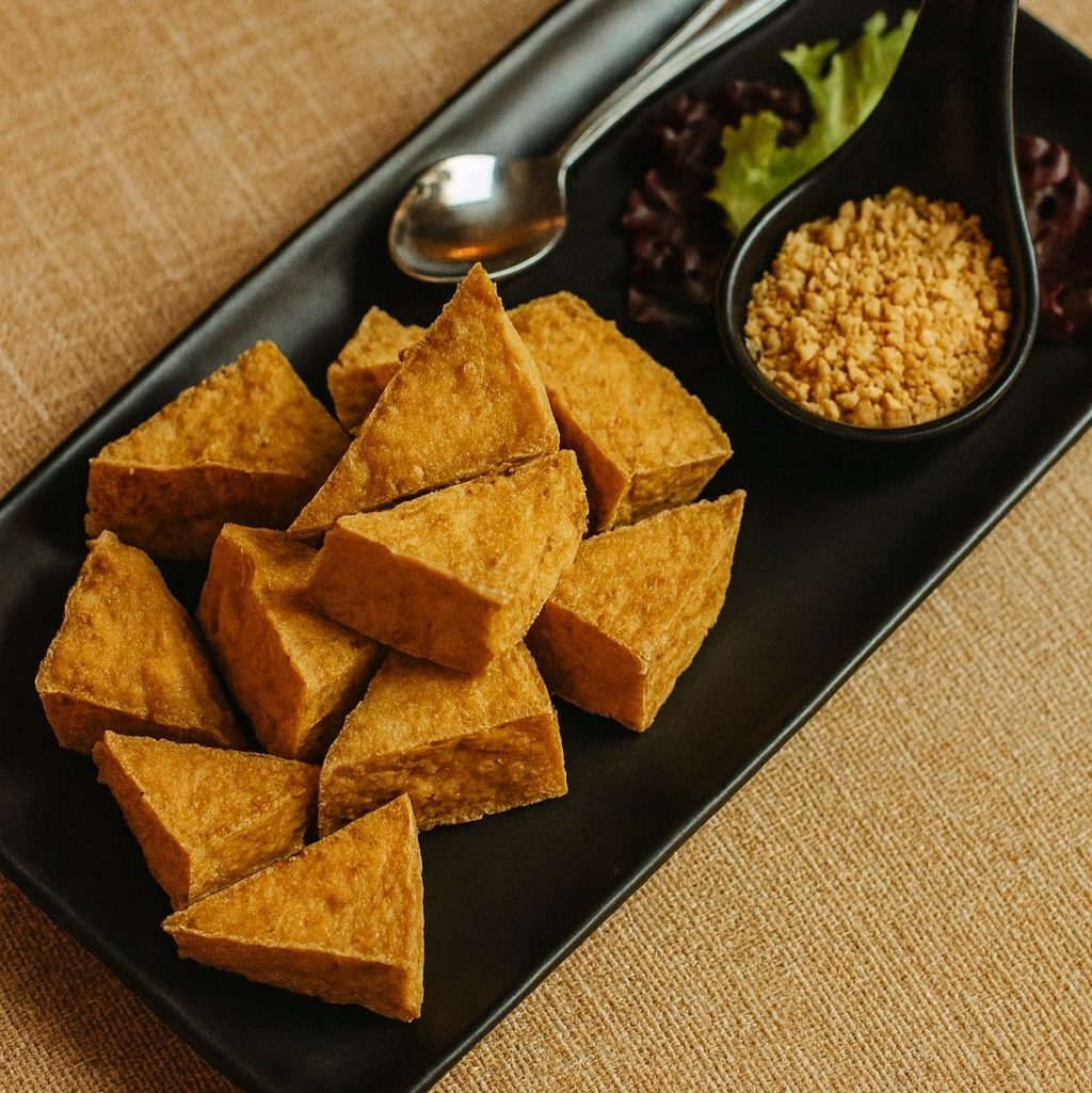 Vg - crispy fried tofu.