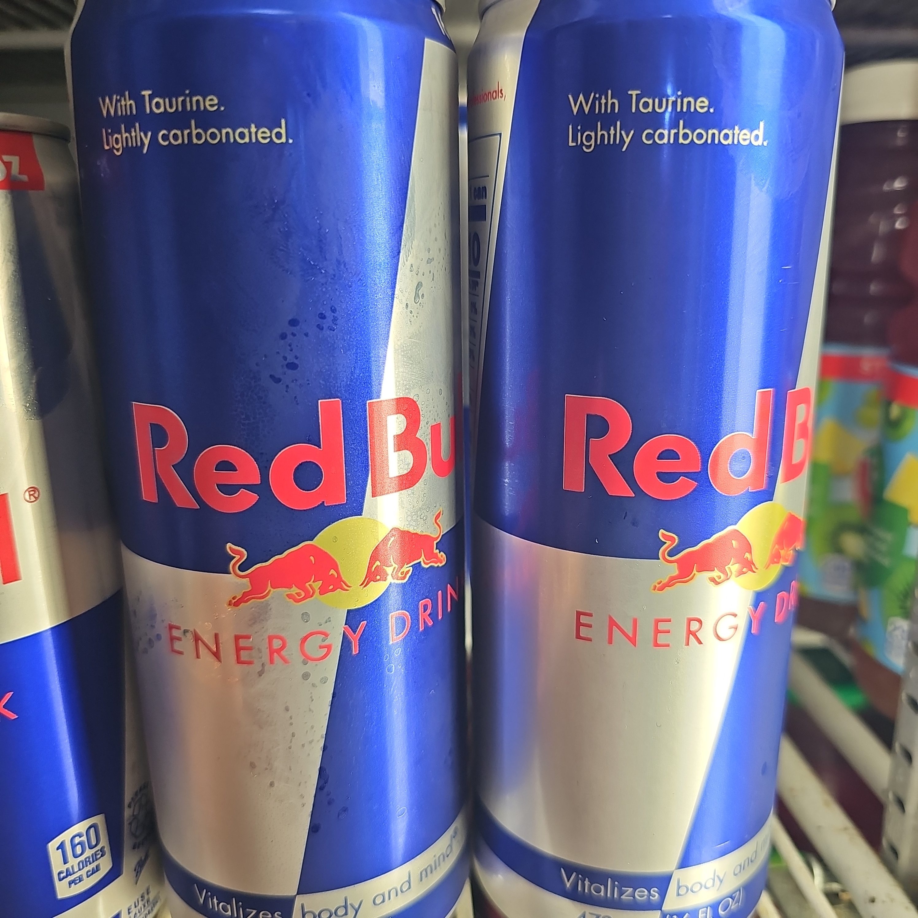 Large 16 oz Red Bull.