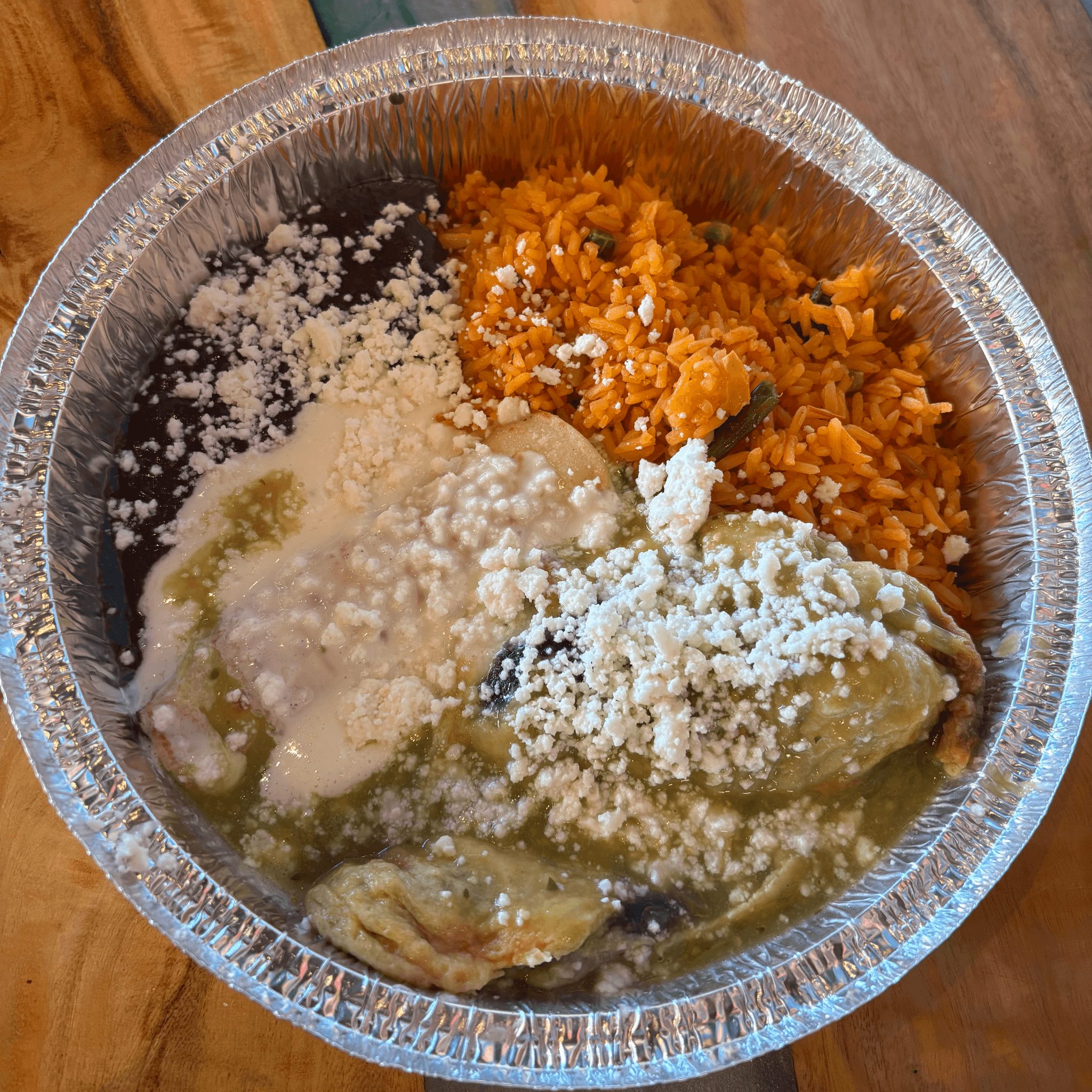 Chile Relleno and Enchilada.