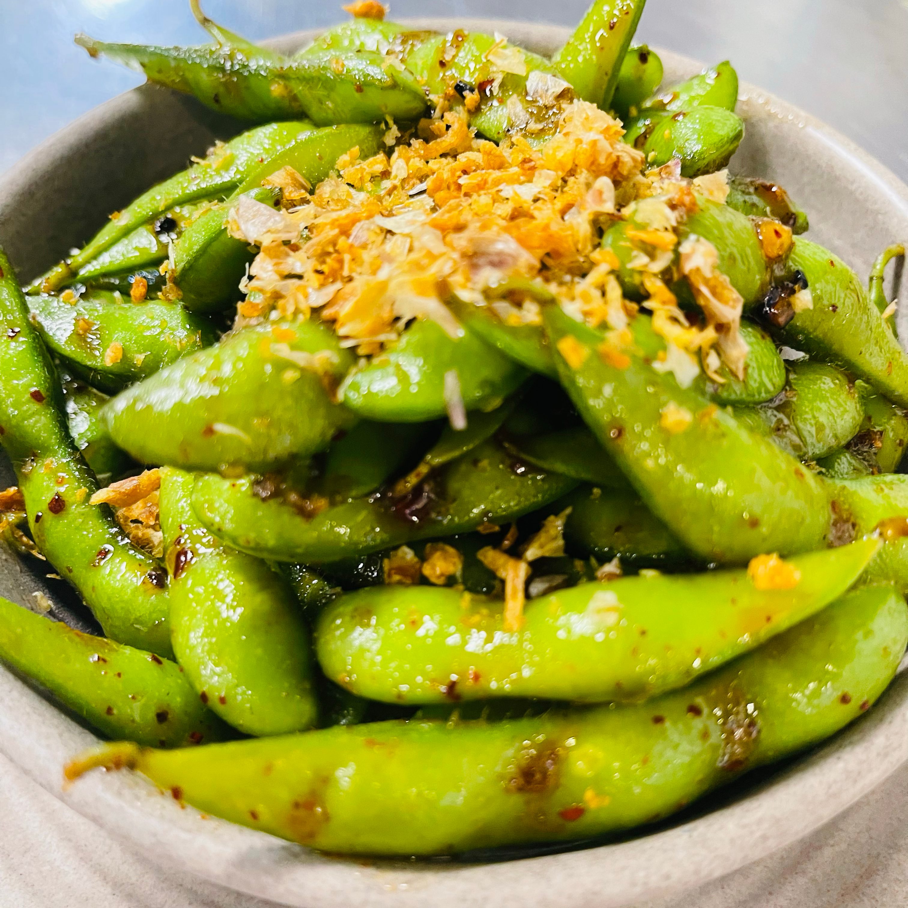 Garlic Edamame.