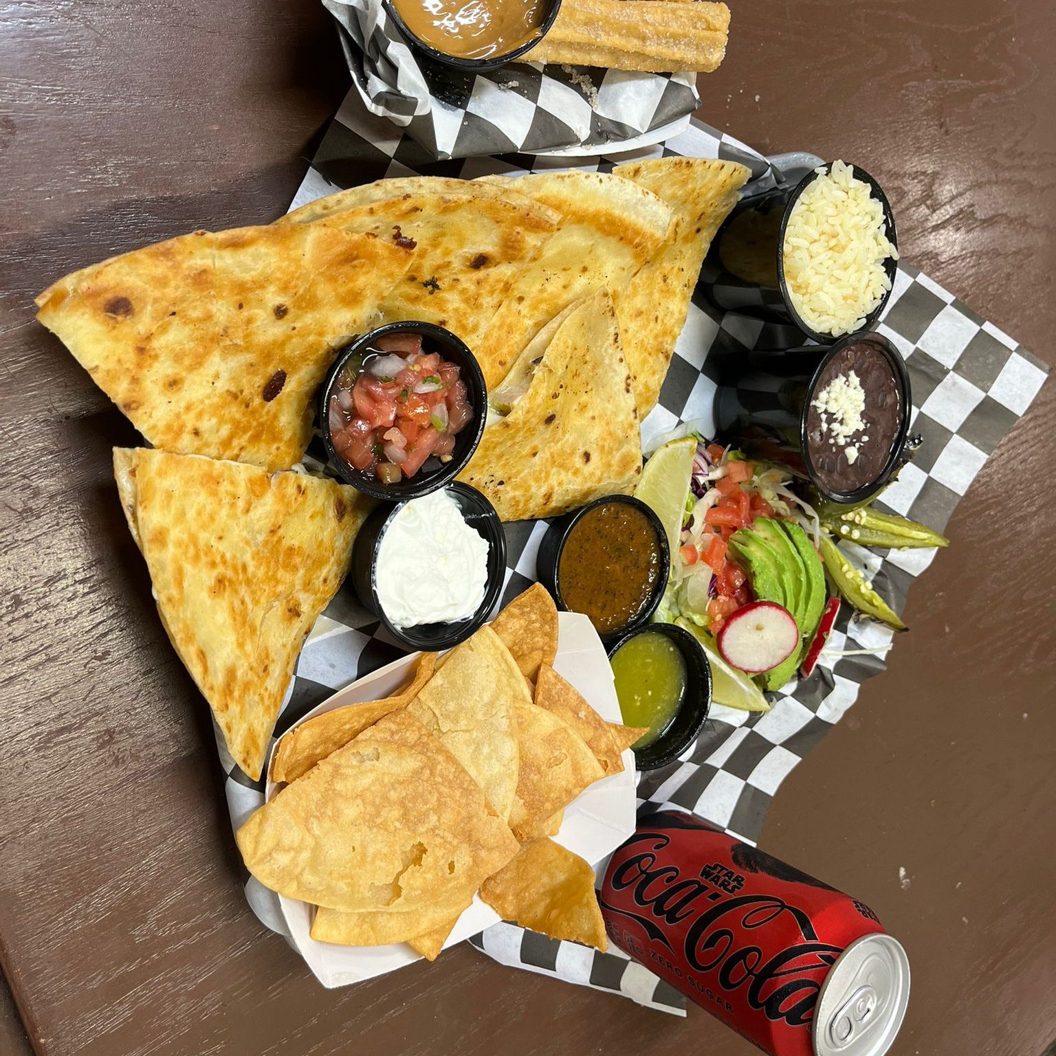 Chicken Quesadilla Combo.