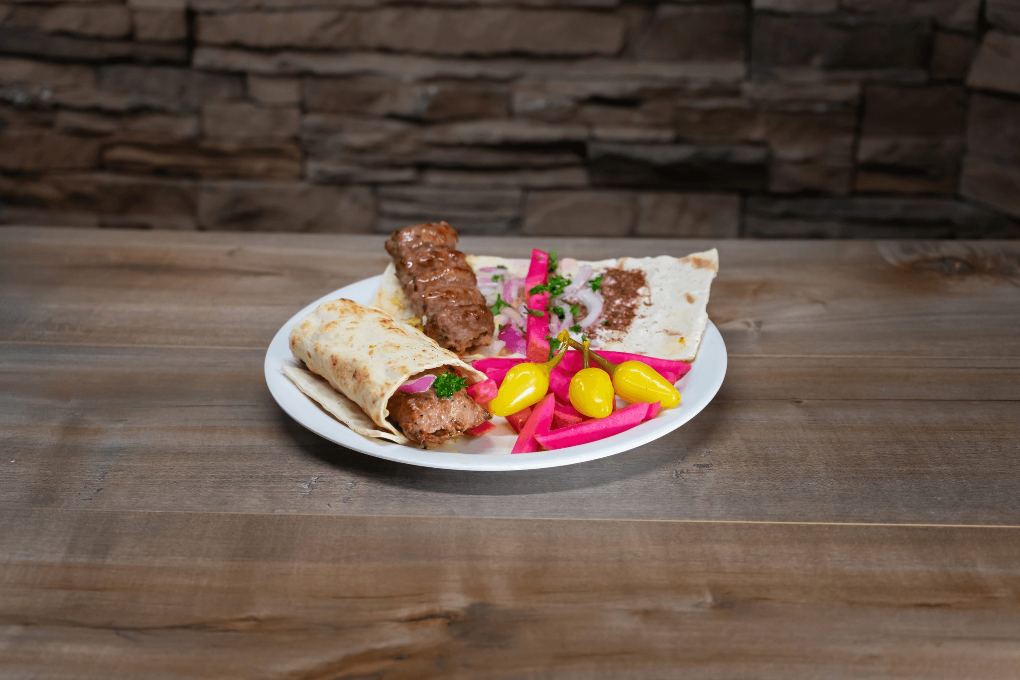 Beef Luleh Kabob (Koobideh) Wrap.