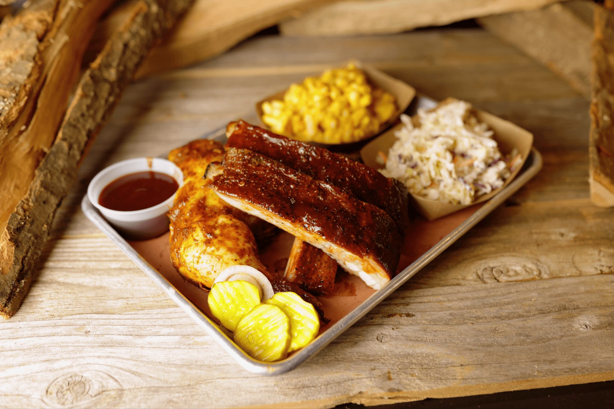 Rib and Chicken Platter.