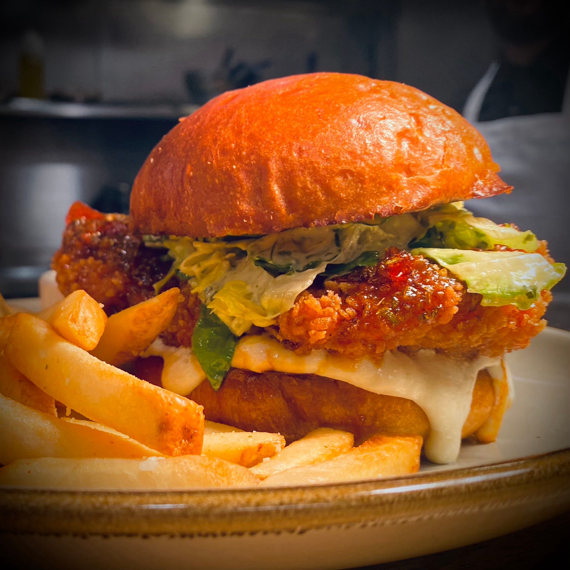 Calabrian Hot Honey Chicken.