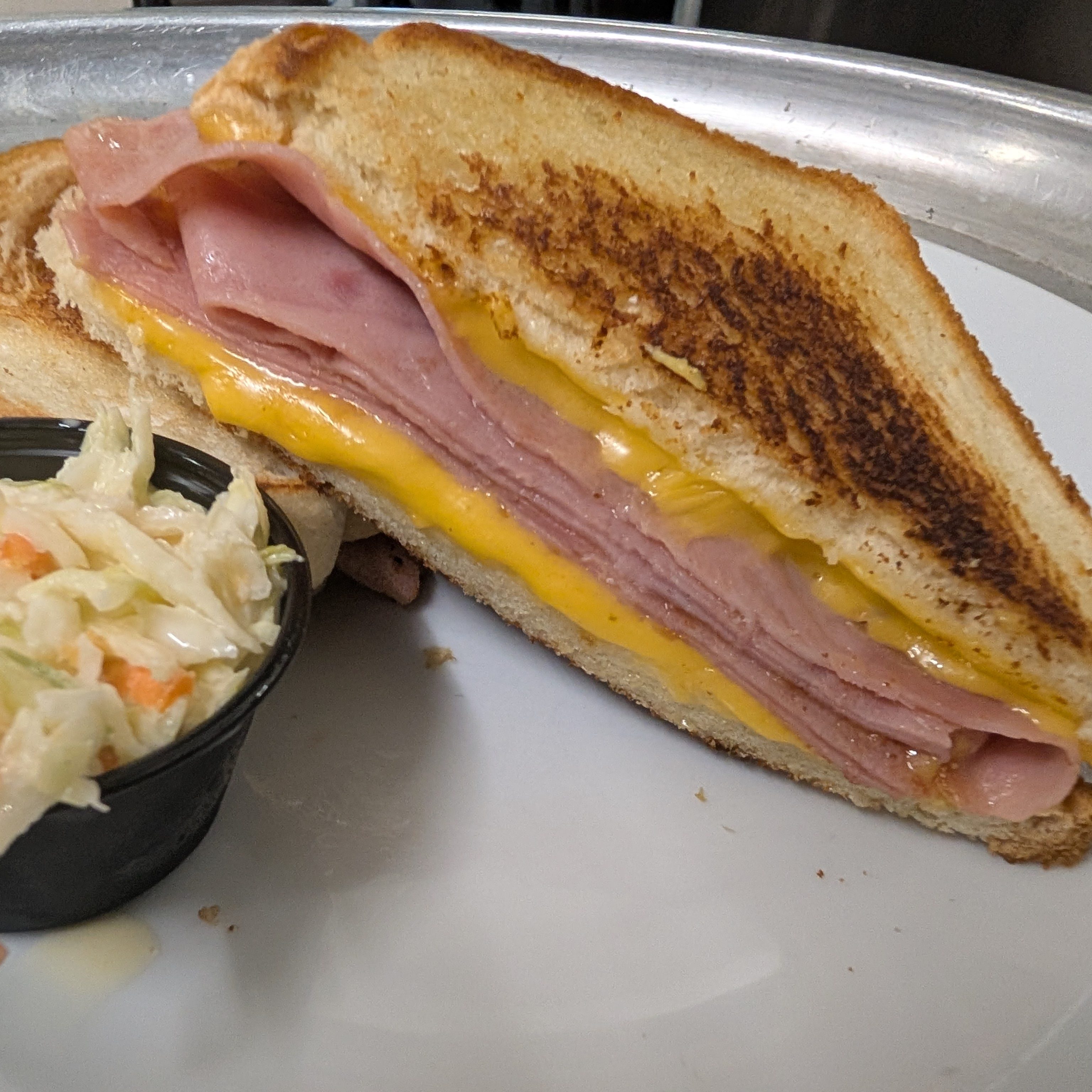 Grilled Swiss with Ham Sandwich.