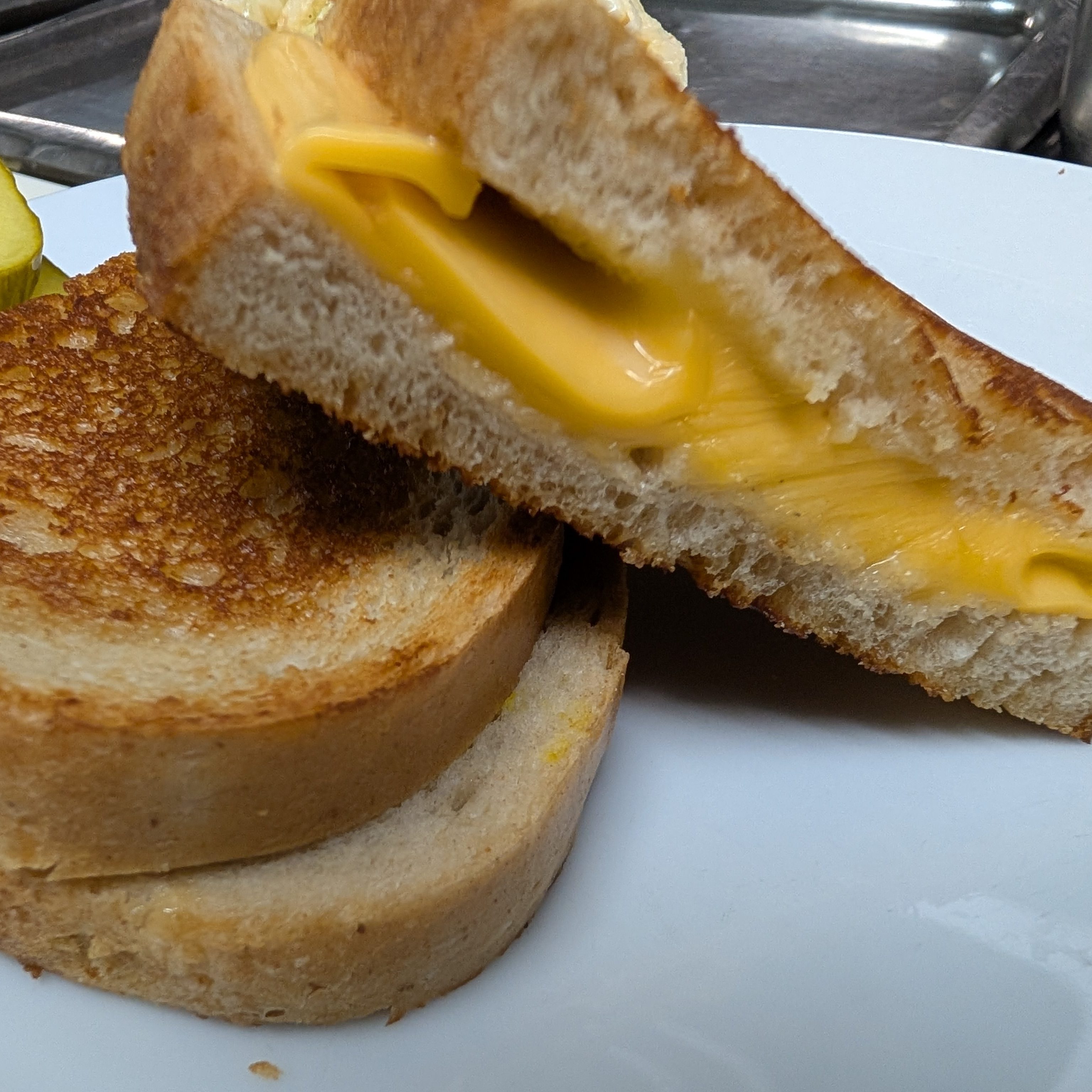 Grilled American Cheese Sandwich.