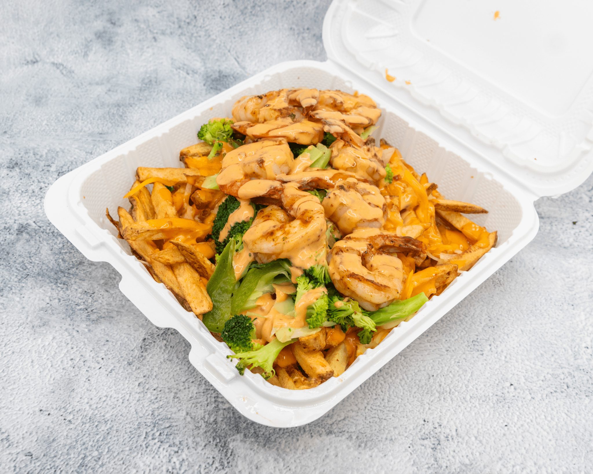 Yum Yum Shrimp & Broccoli Fries.