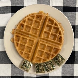 Belgian Waffle with Butter & Syrup