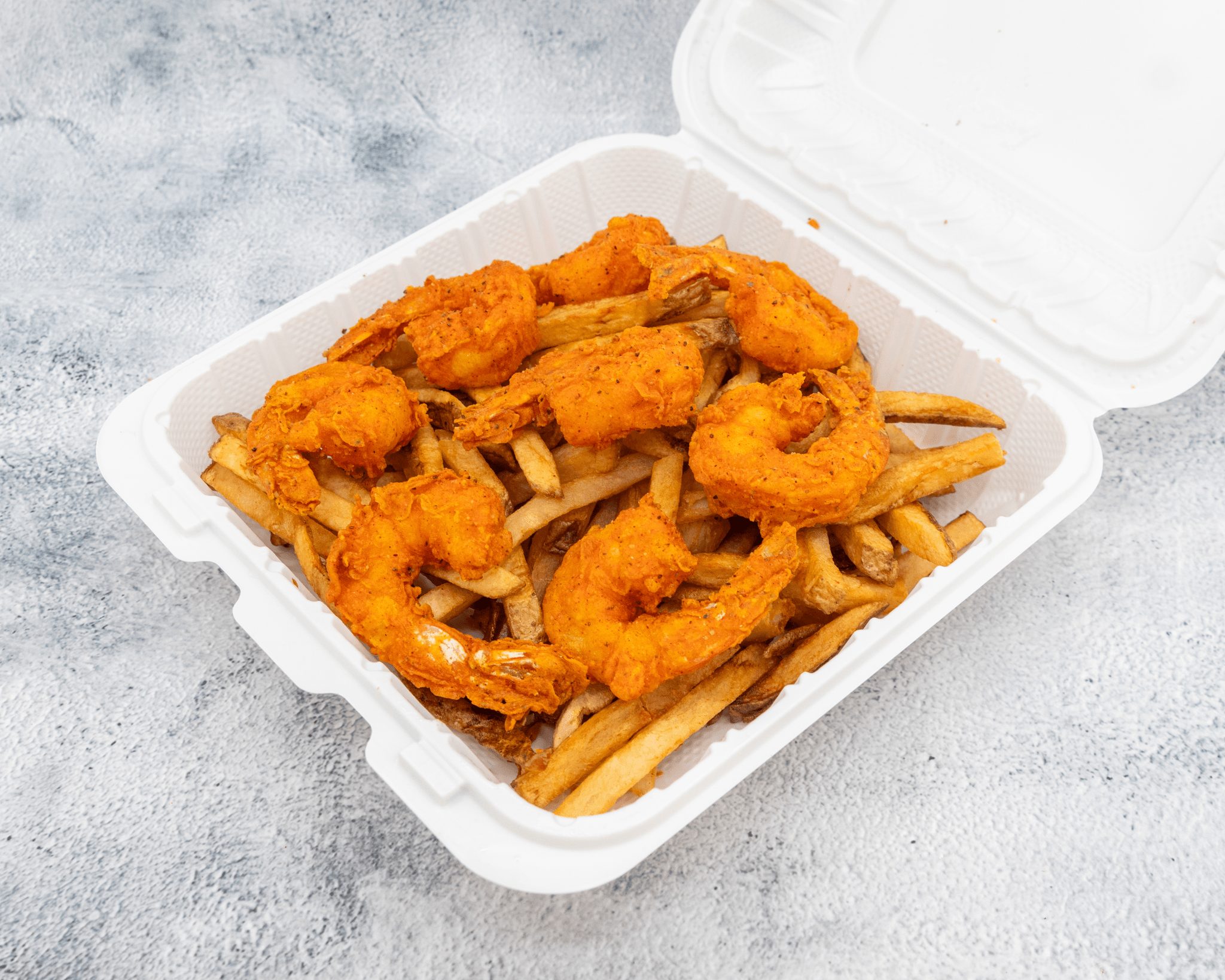 Yum Yum Shrimp Basket with Fries.
