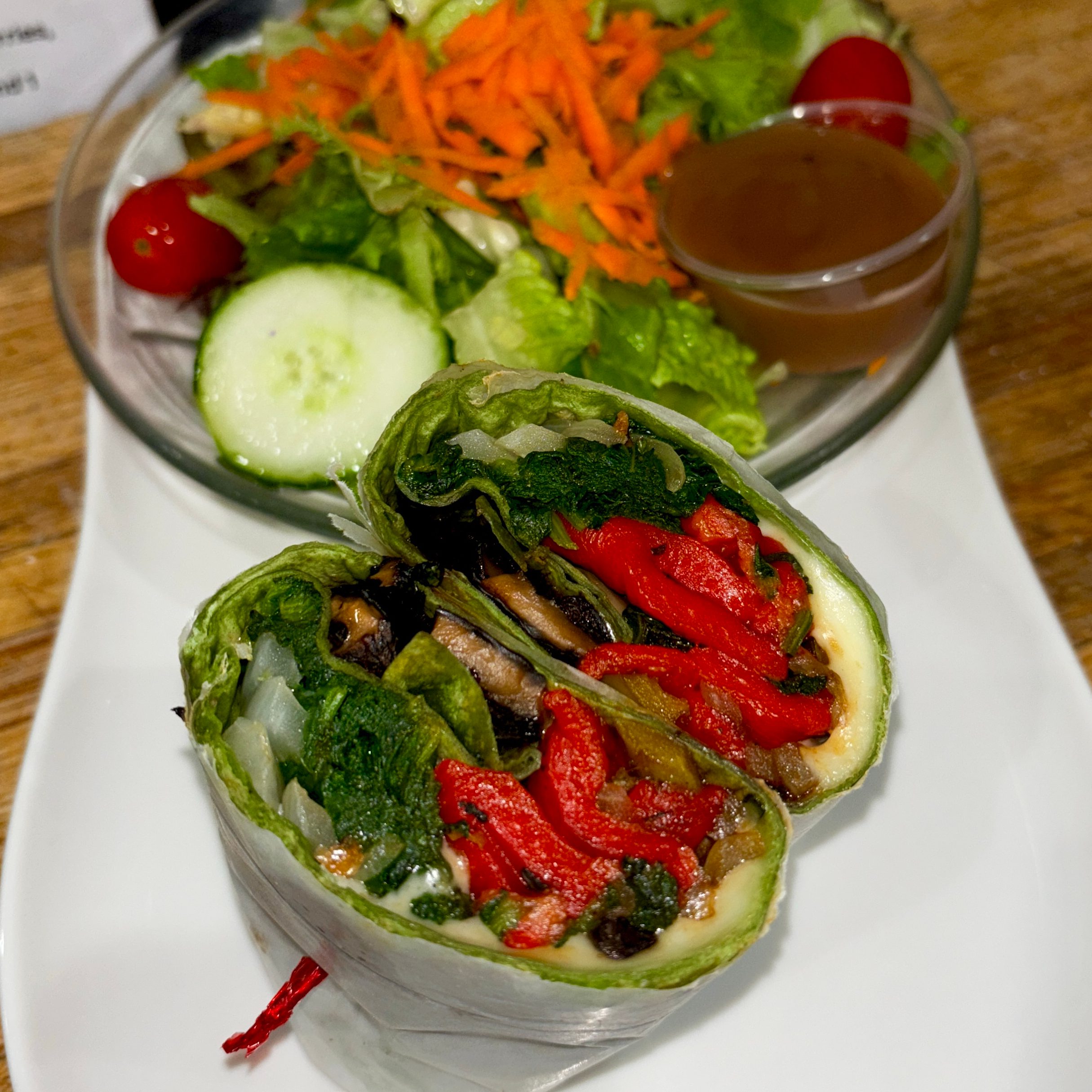 Mediterranean Veggie Wrap.