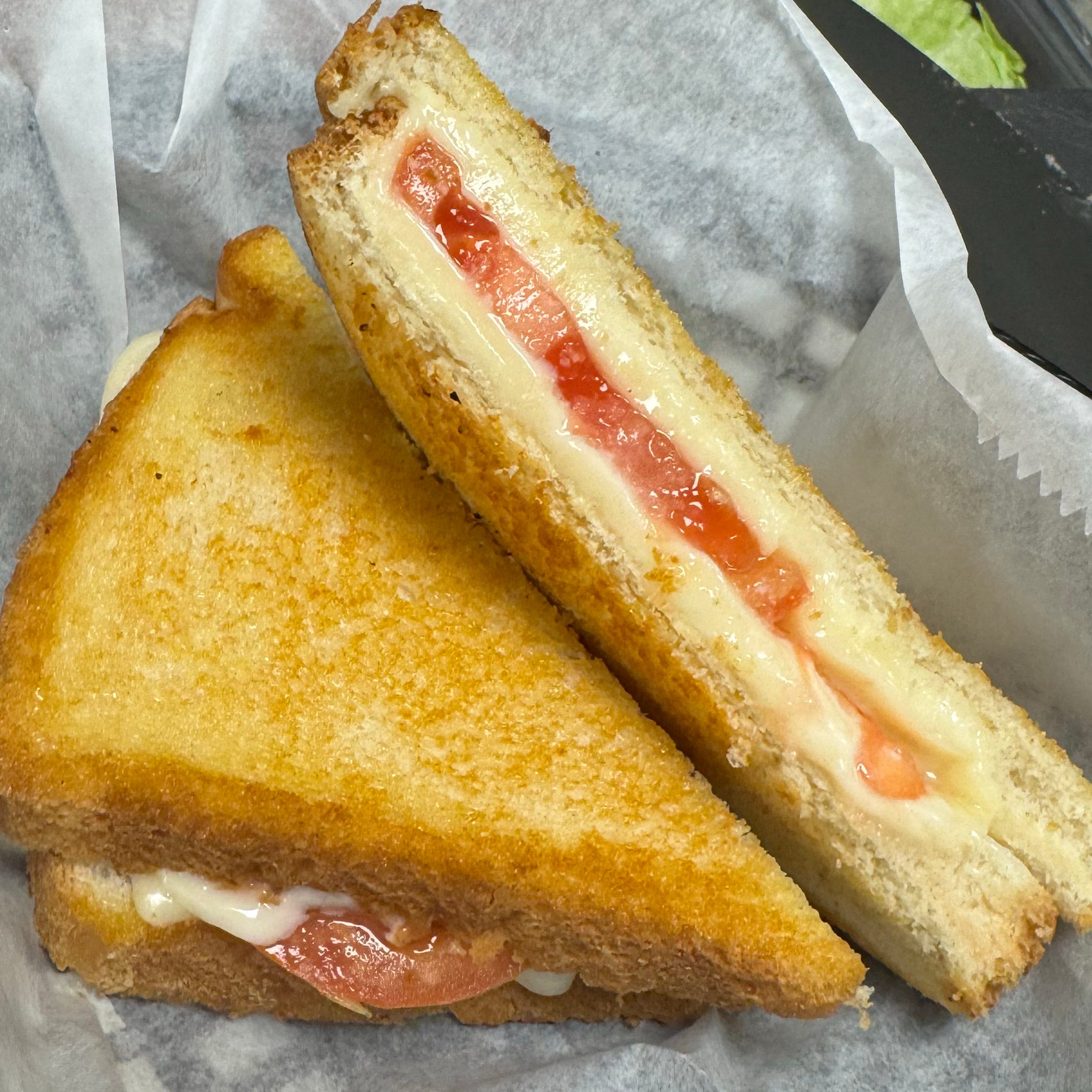 Grilled Cheese & Tomato Sandwich.