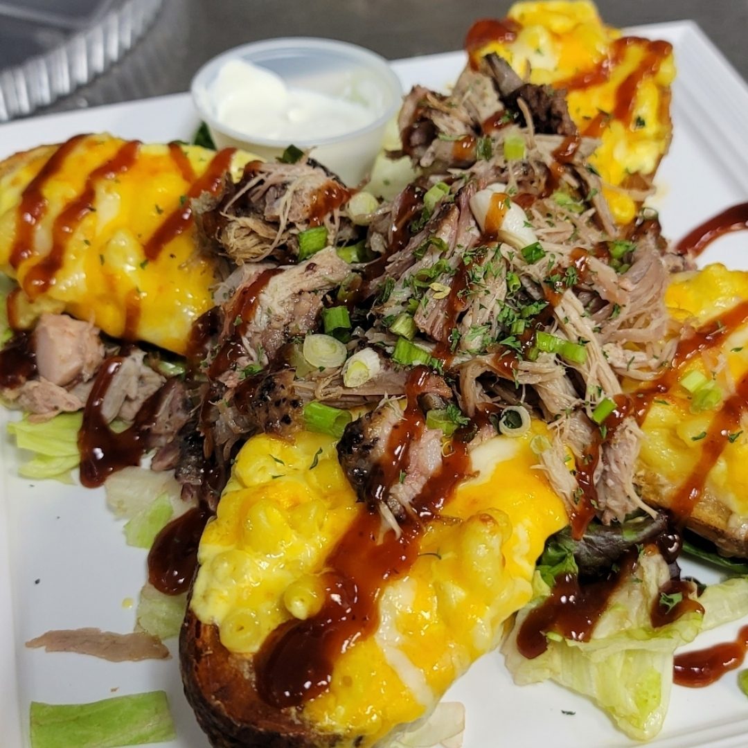 Potato Mac & Cheese Skins.