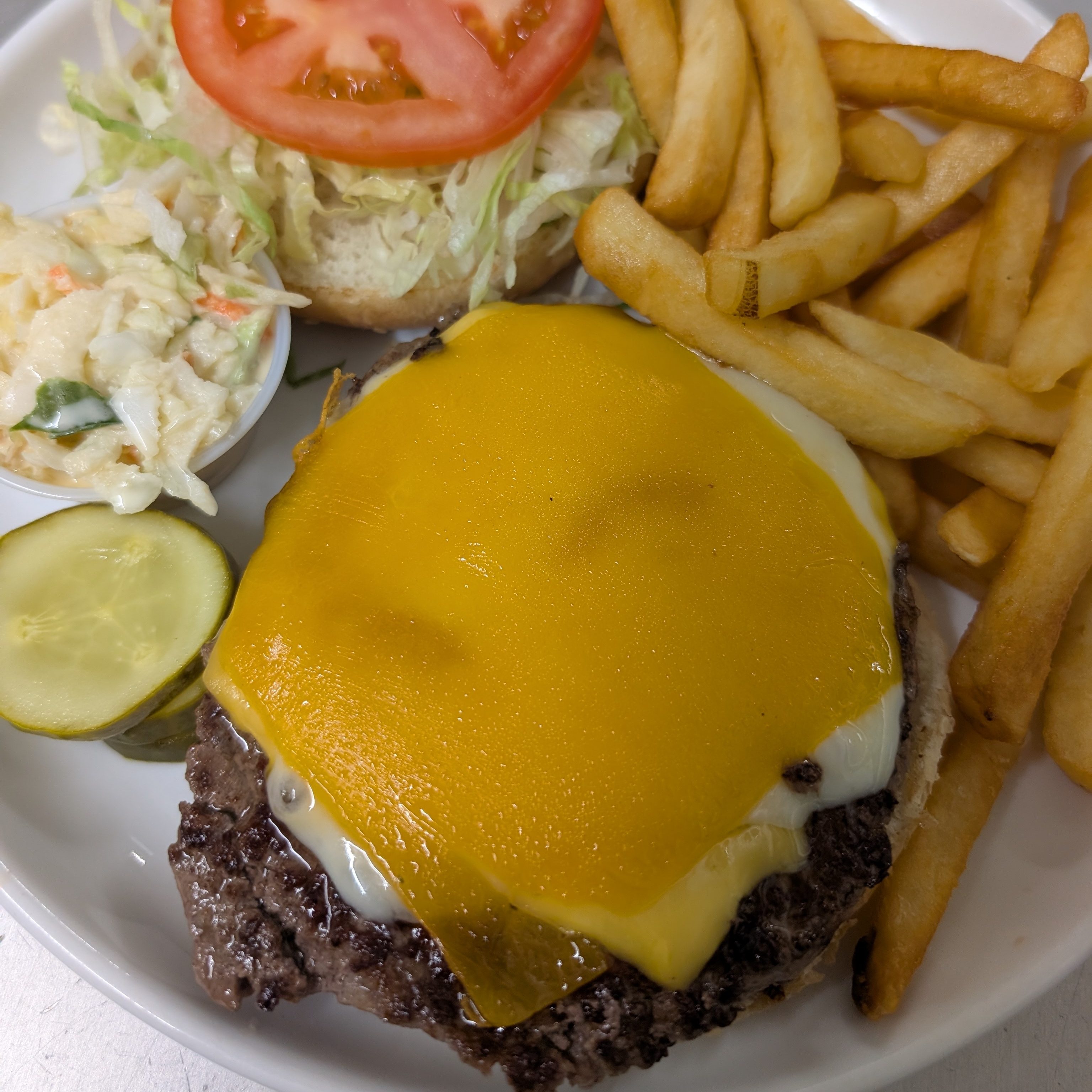 Three Cheeses Burger (Half Pound).