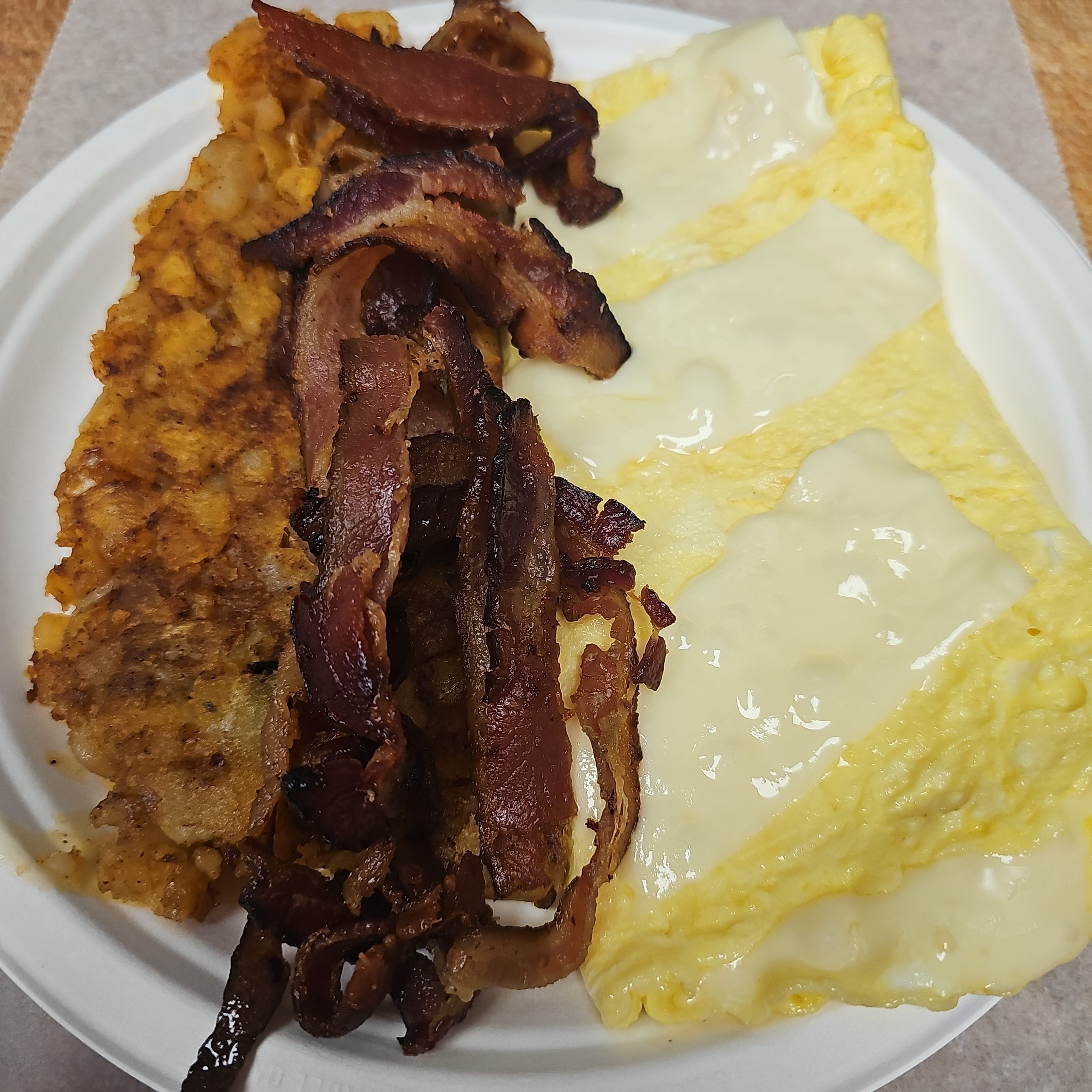 Cheese Omelette With Meat.