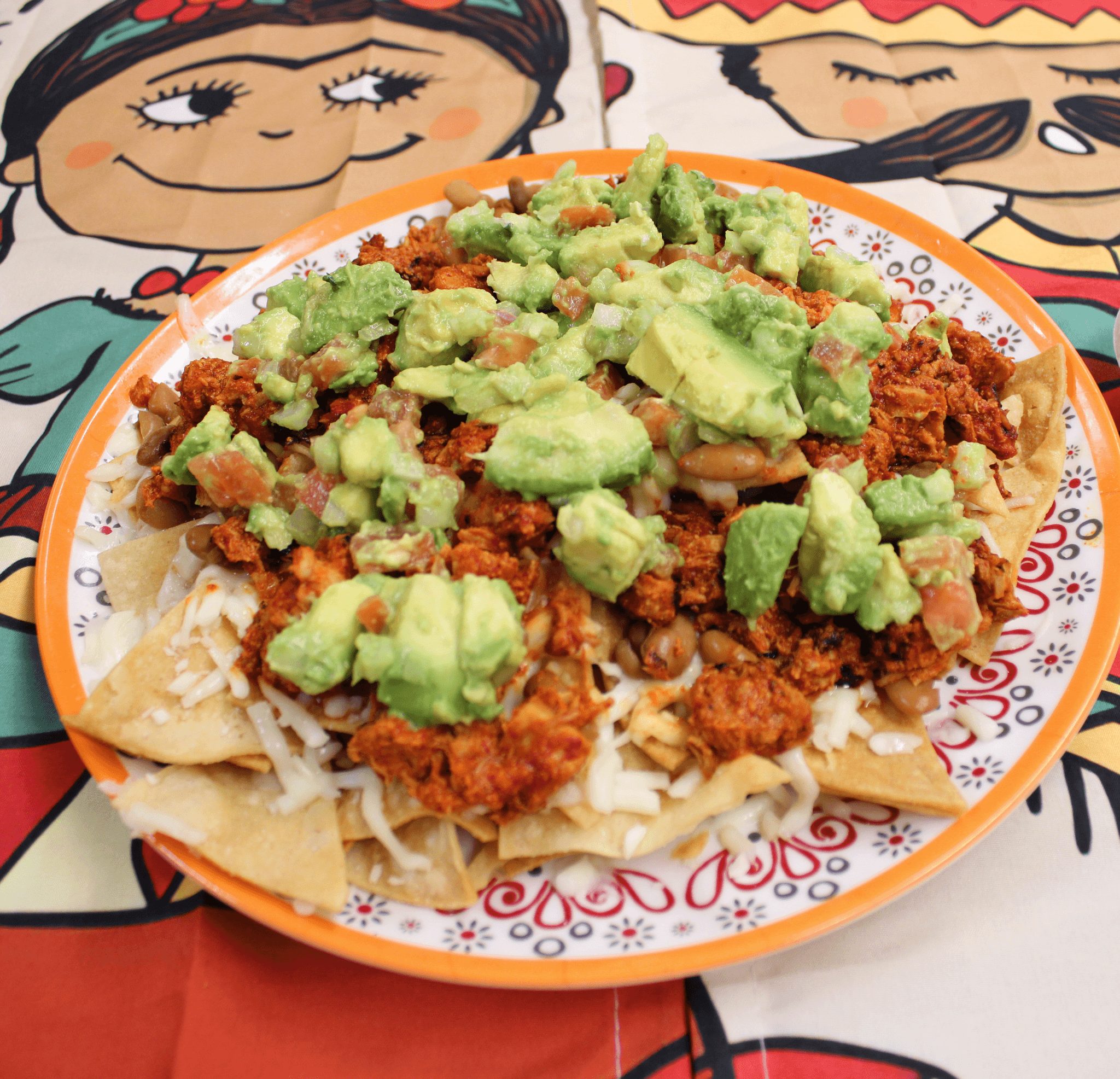 Al Pastor / Marinated Pork Nachos.