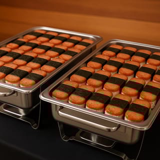 Spam Musubi Half pan serves 10 people