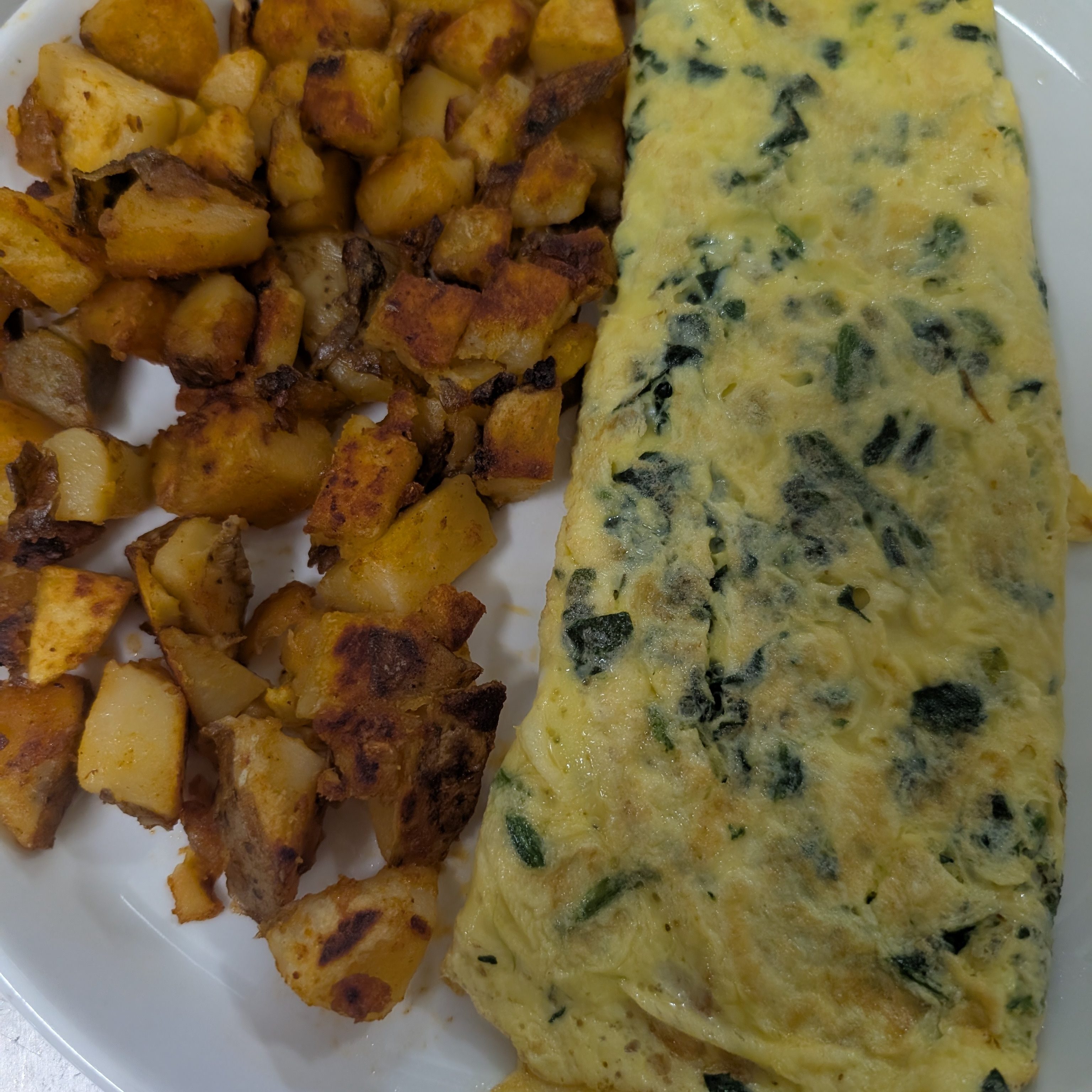 Chicken Florentine Omelette.