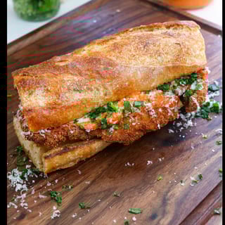 "Drunken" Chicken Parmesan Hero