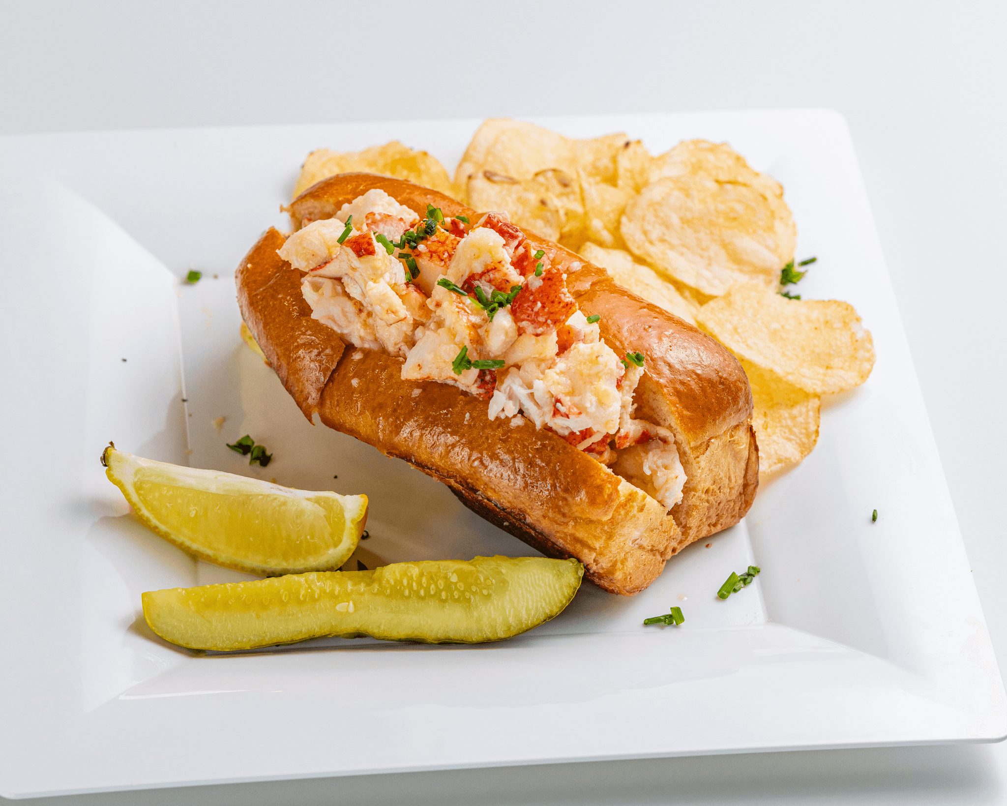 Maine Garlic Lobster Roll Combo  (Warm).