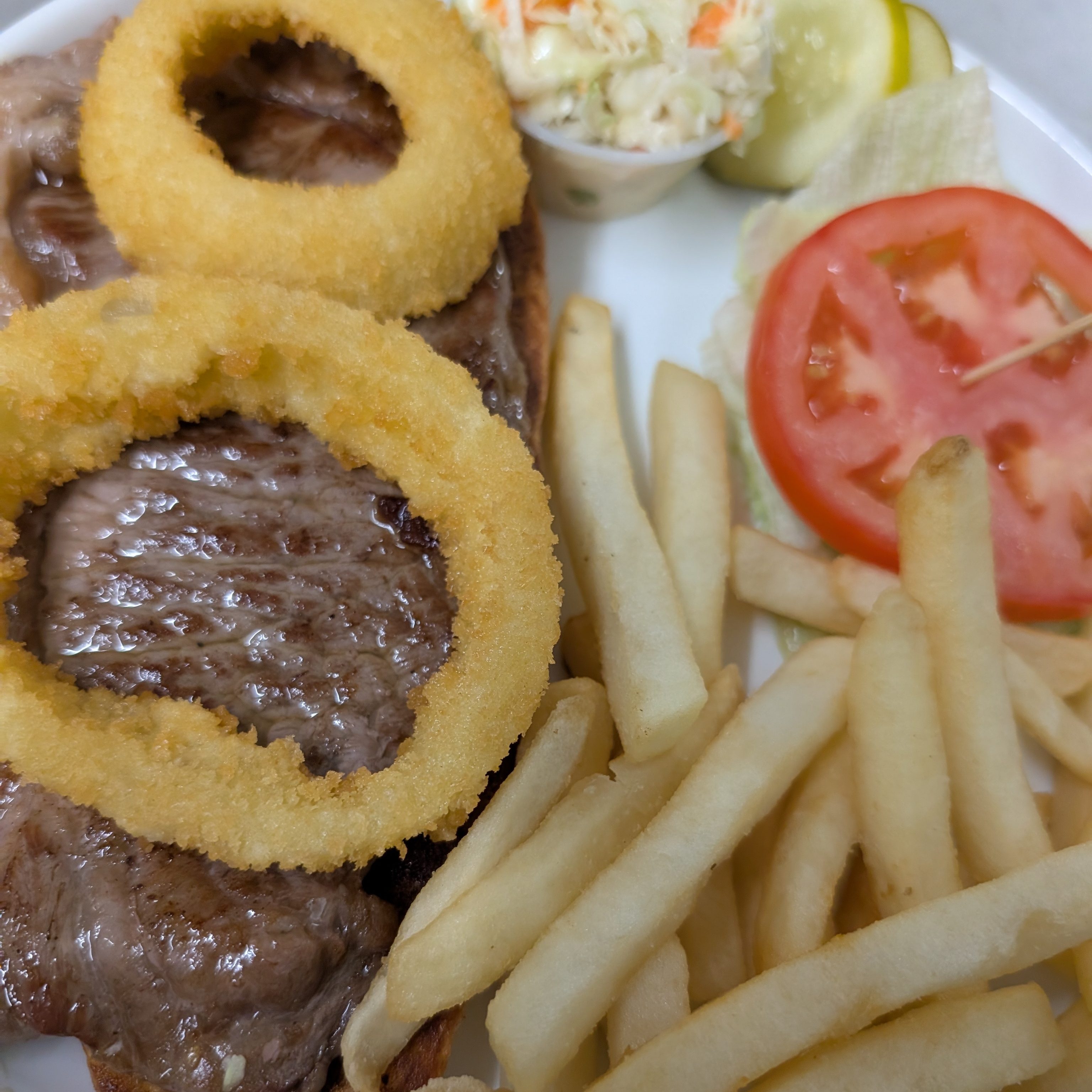 Open Steak Sandwich.
