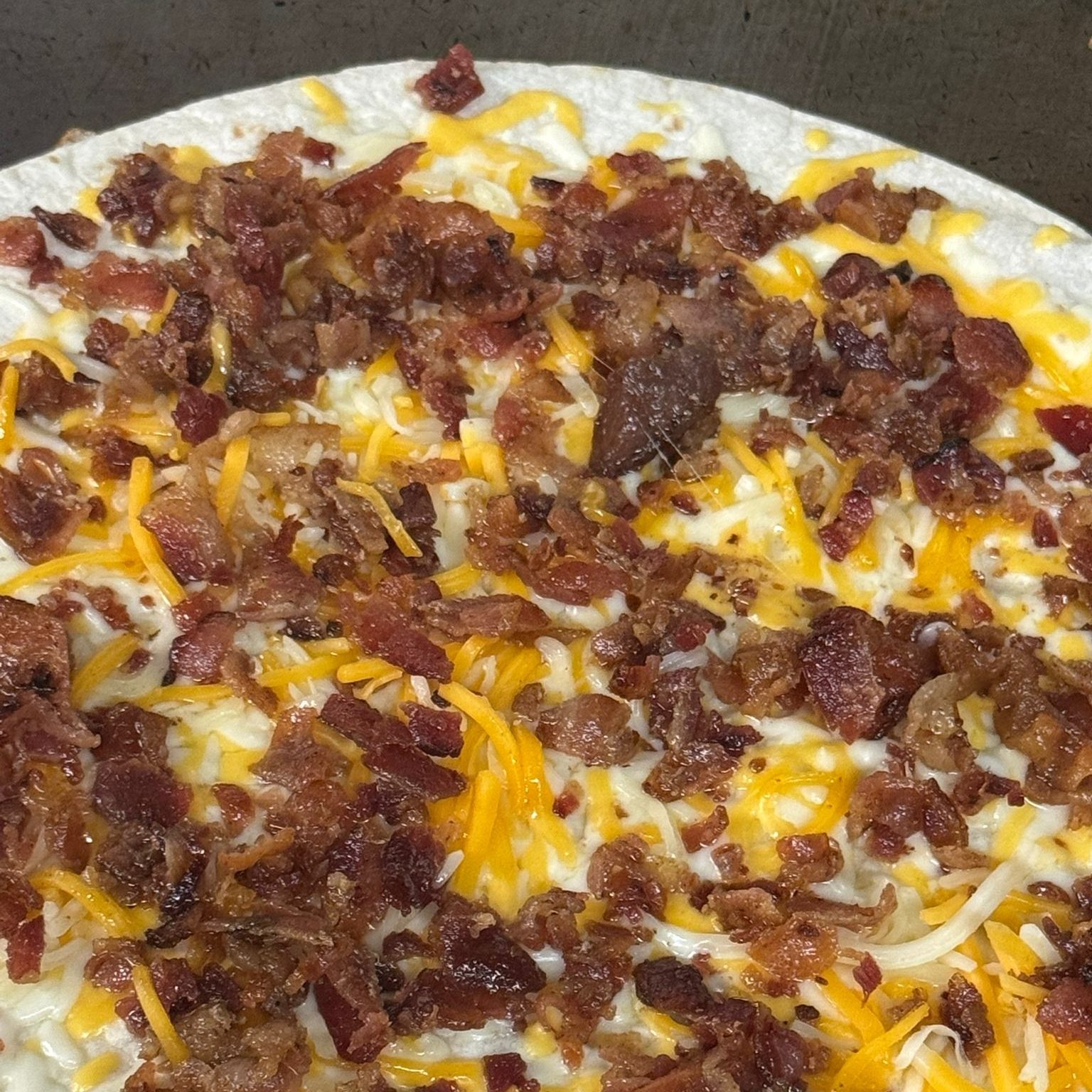 Bacon & Cheese Quesadilla.