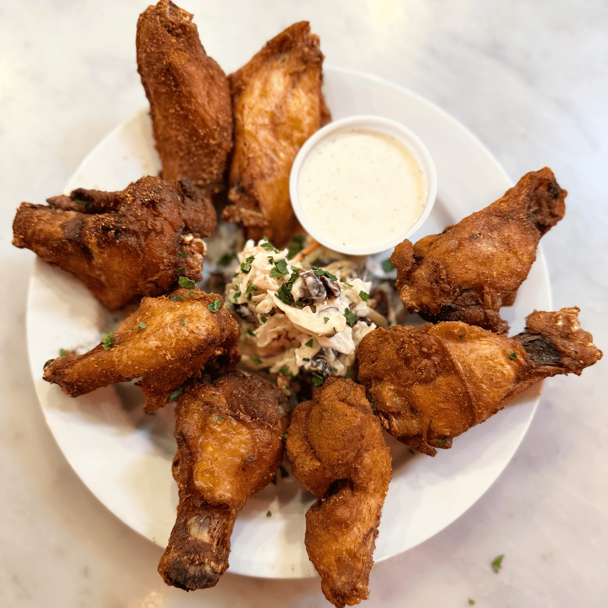 Bistro wings dinner.