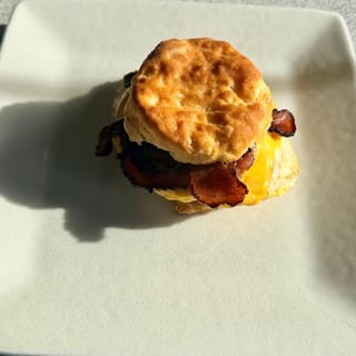 Bacon, egg and cheese biscuit