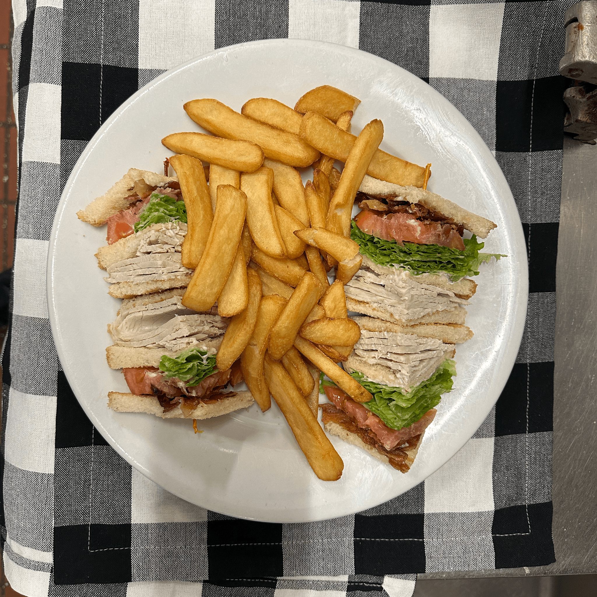 Sliced Turkey Triple Decker.