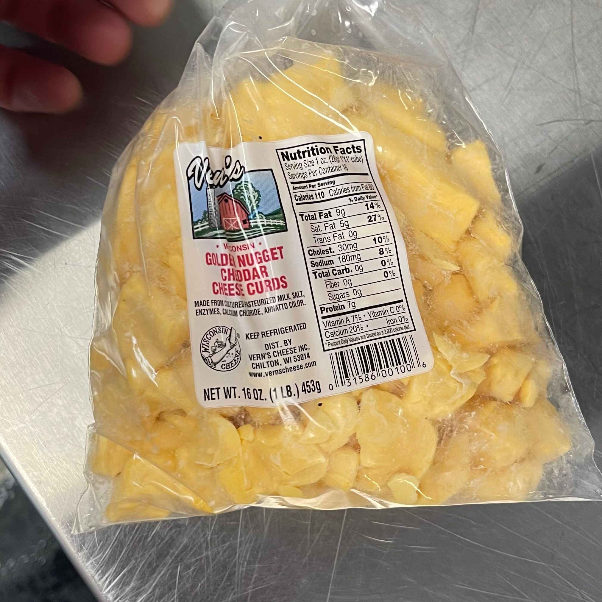 Vern’s All Famous Cheddar Cheese Curds 1 LB.