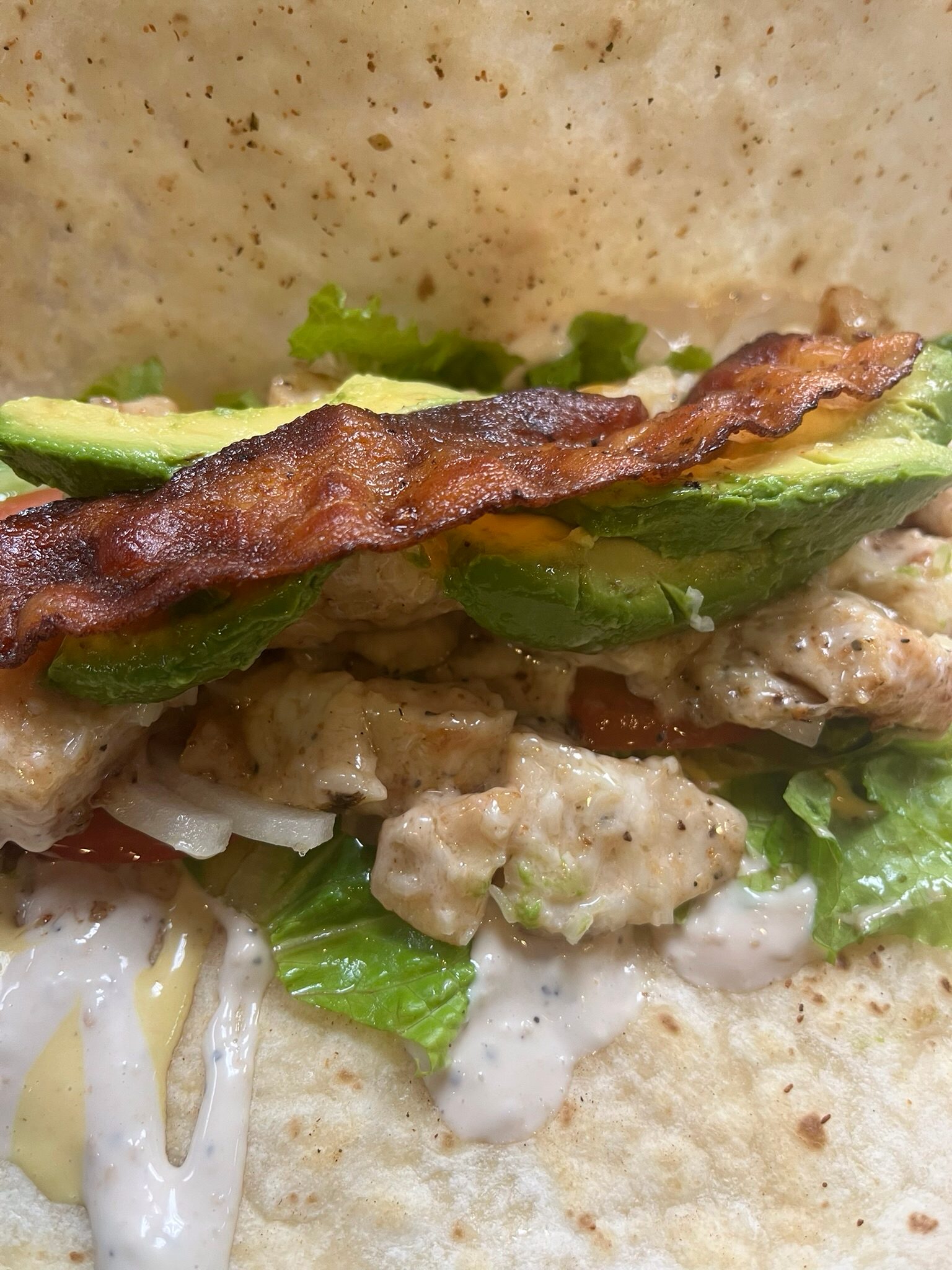 Caesar Chicken Wrap.