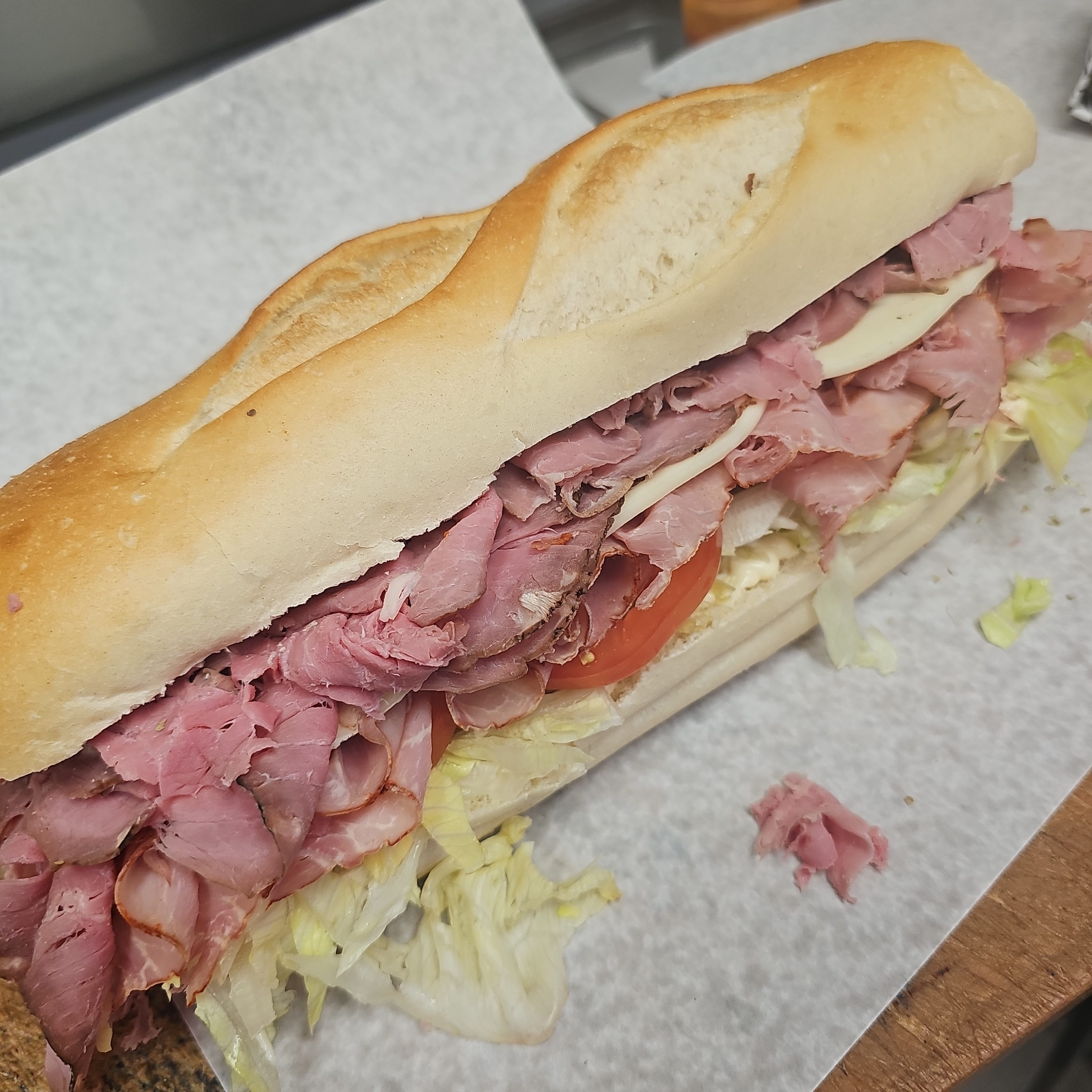 #12 Roast Beef, Capicola Ham Sandwich.