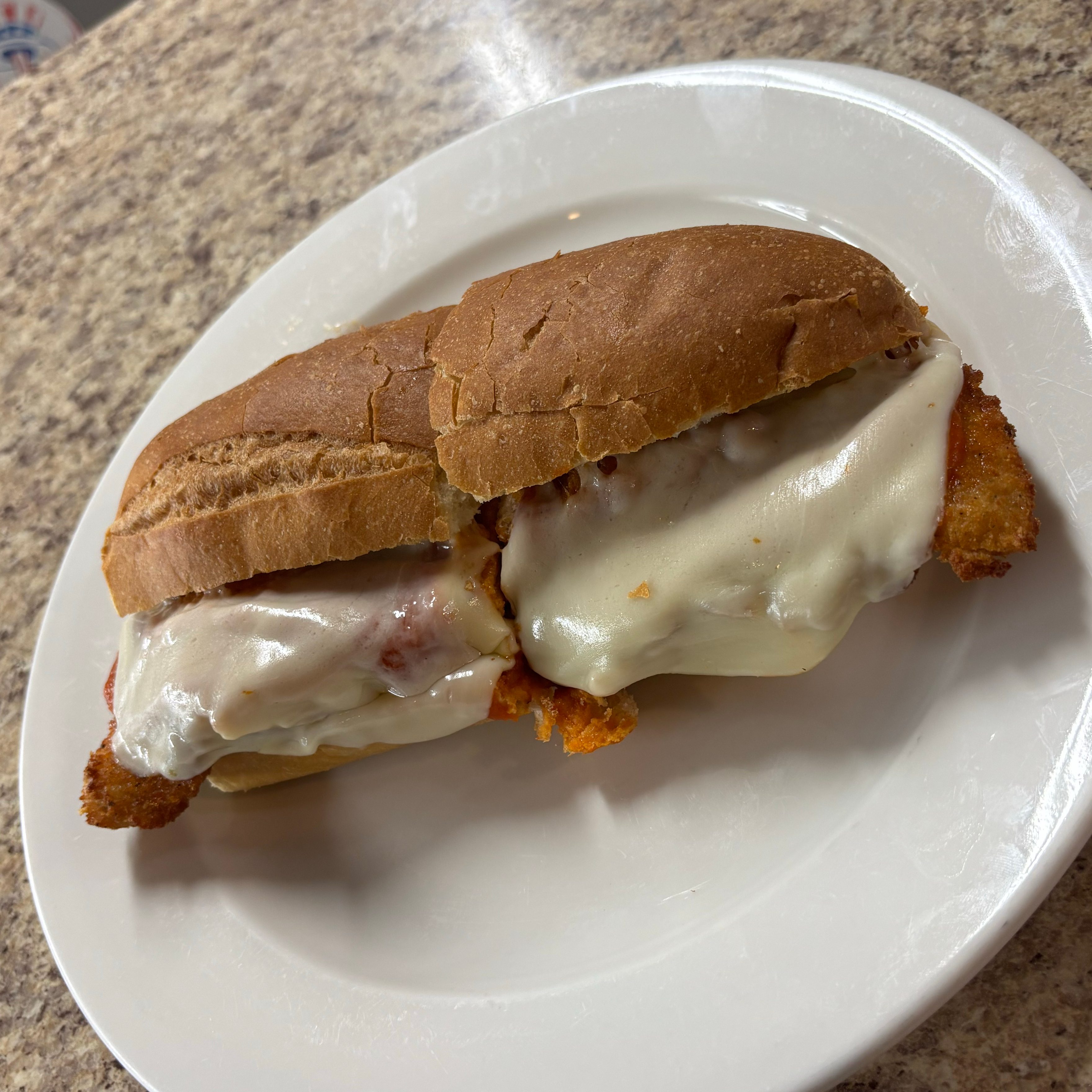 Chicken Parmigiana Sub.