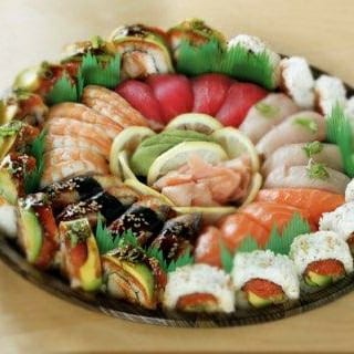 20 Pieces Mixed Sushi & 20 Pieces Mixed Rolls.