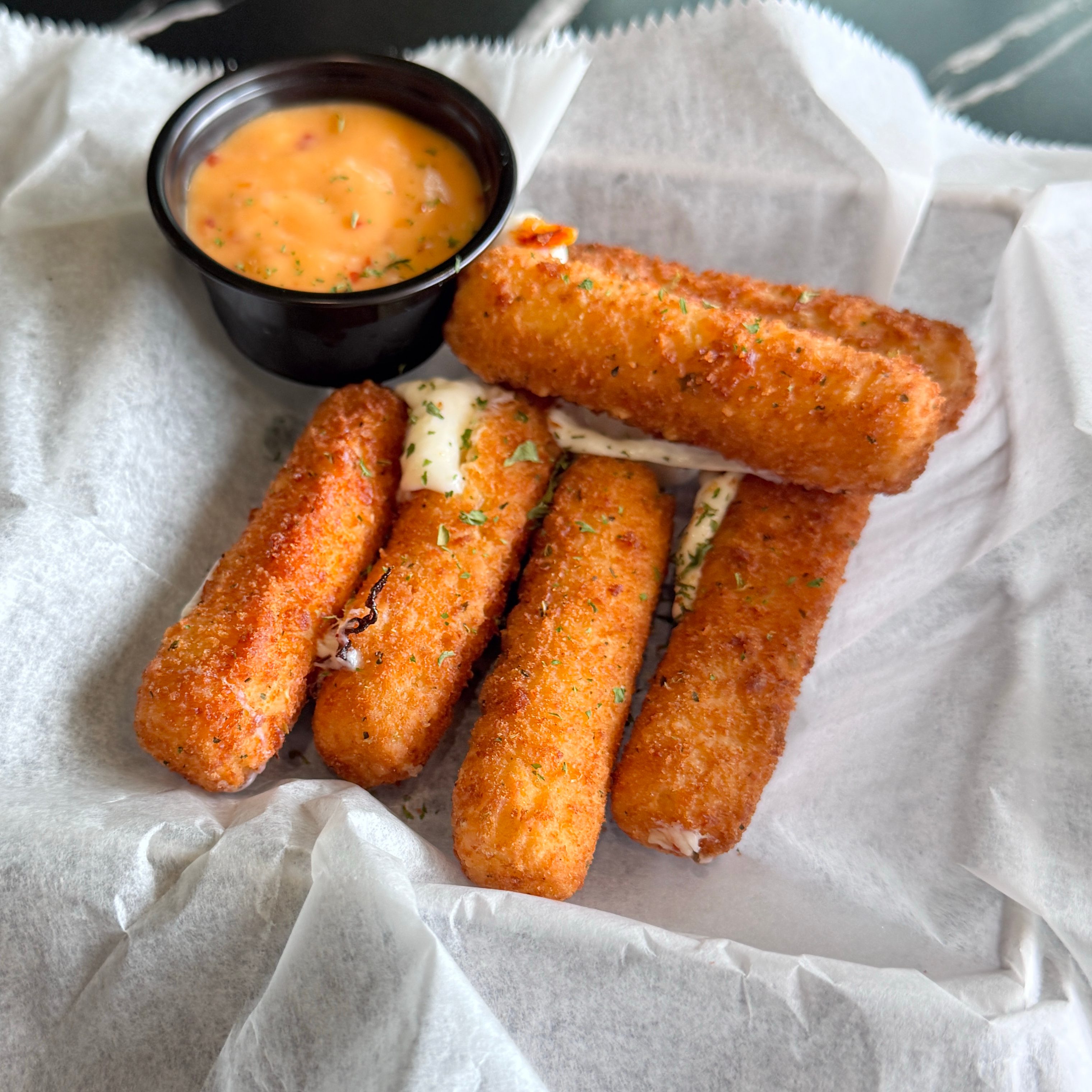 Mozzarella sticks.