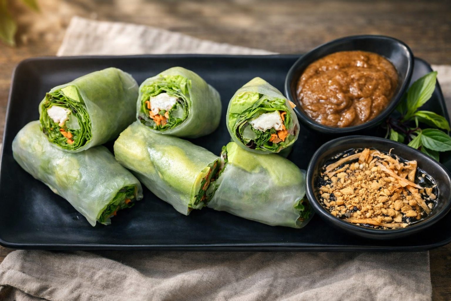 Vg - tofu fresh rolls.