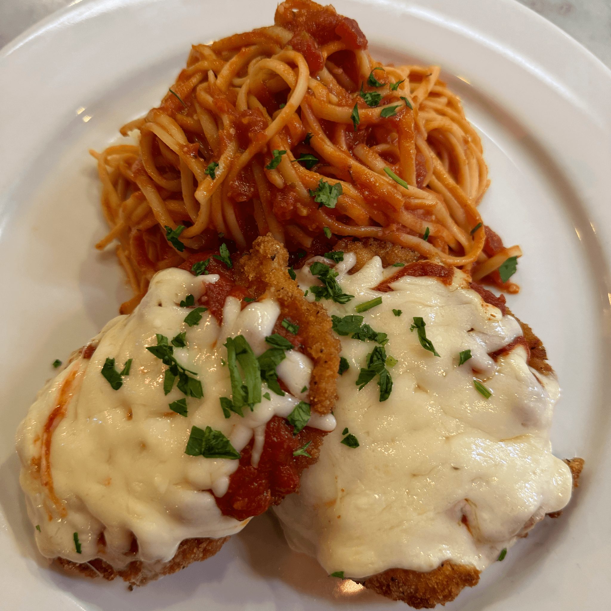 Chicken Parmigiana.