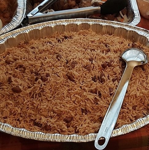 Full Tray: Rice & Beans.