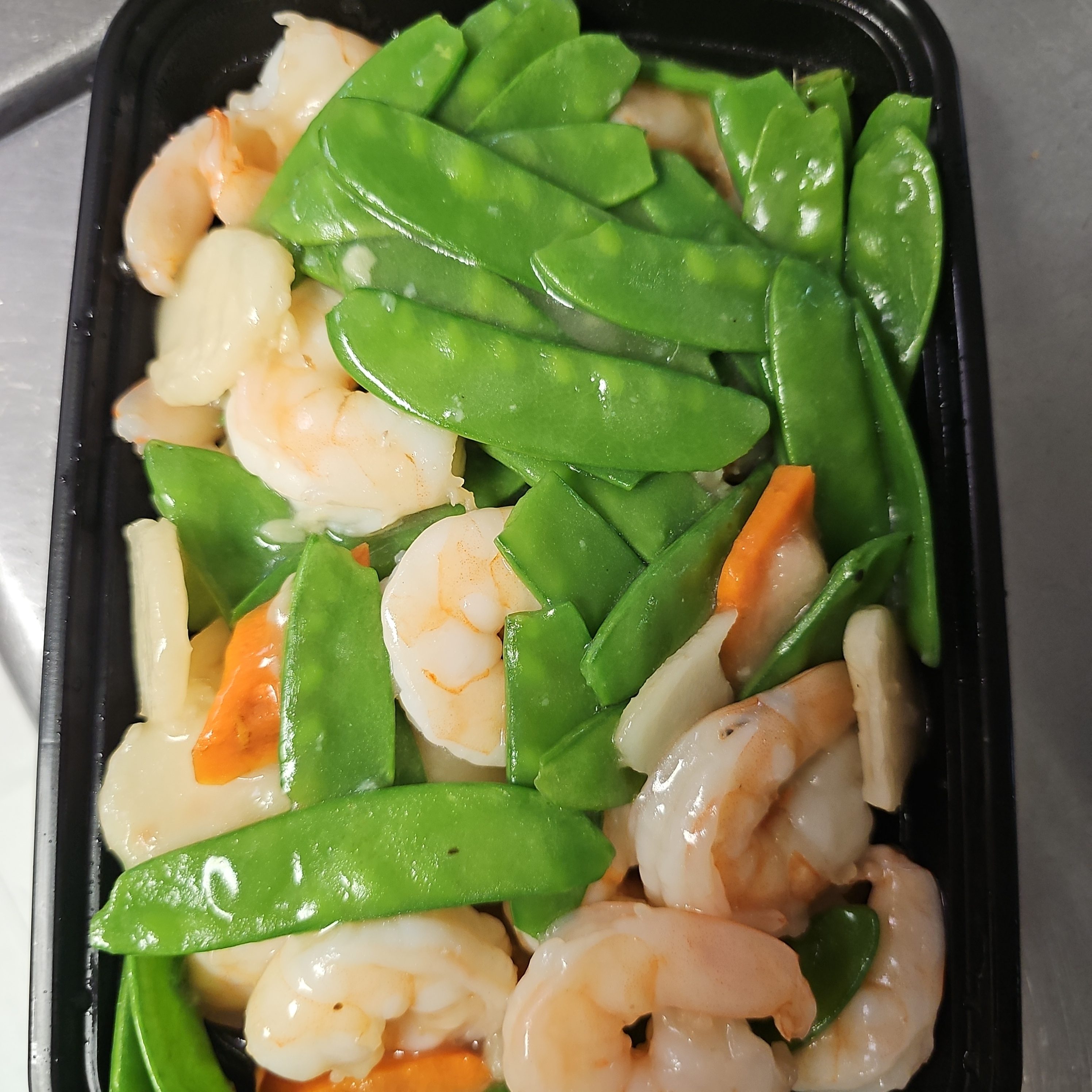 145. Shrimp or Fish with Peapods.